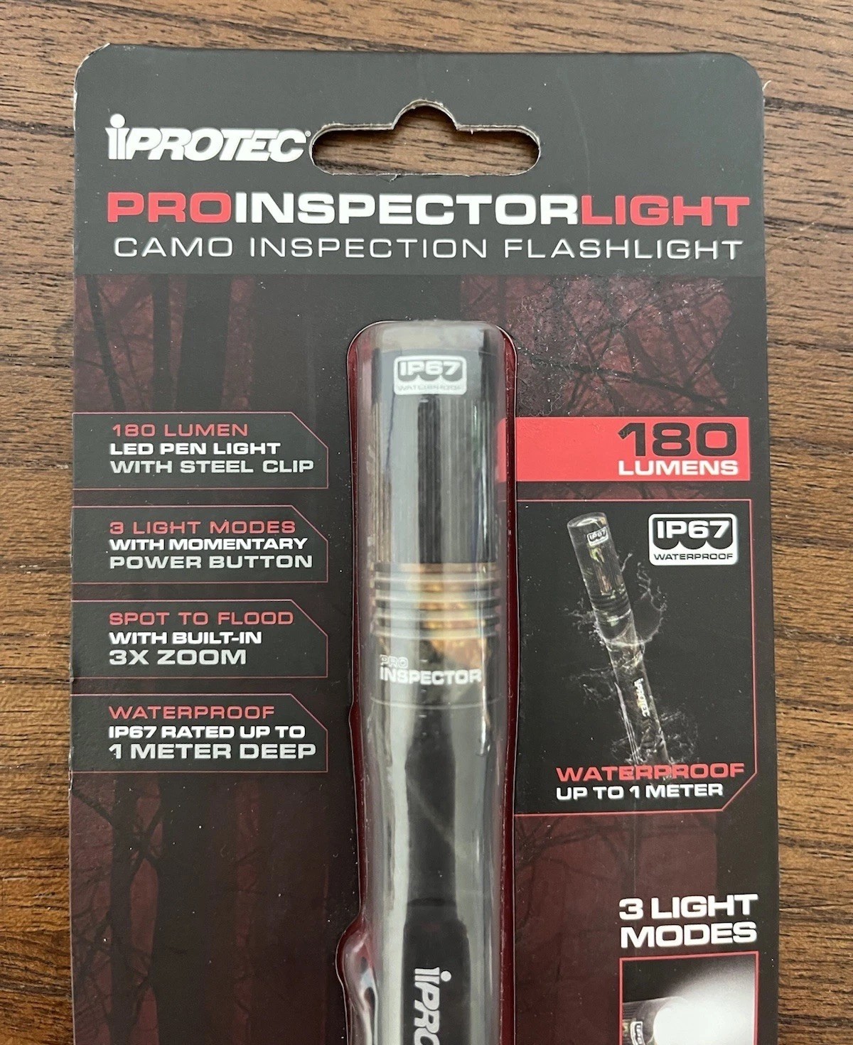 iProtec Pocket Light CAMO Pro Inspection Work Light 180 Lumens NEW IN PACKAGE