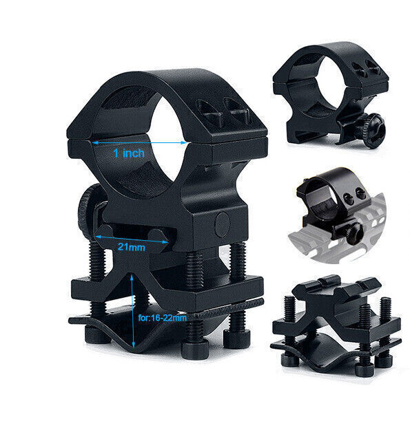 Hunting LED Flashlight Torch 800Yards Light Rifle Tactical Scope Mount 20mm Rail