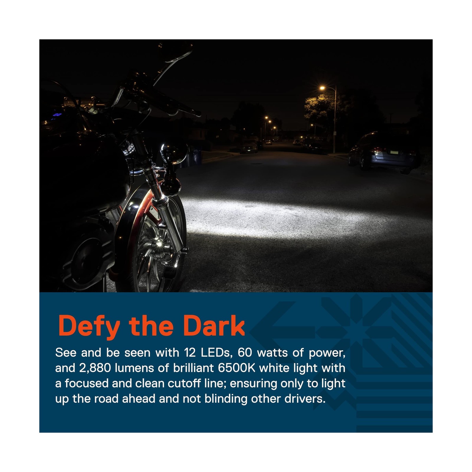 TRUE MODS 2pc 4.5″ Osram LED Harley Fog Passing Light [Halo] [Black-Finish] M…