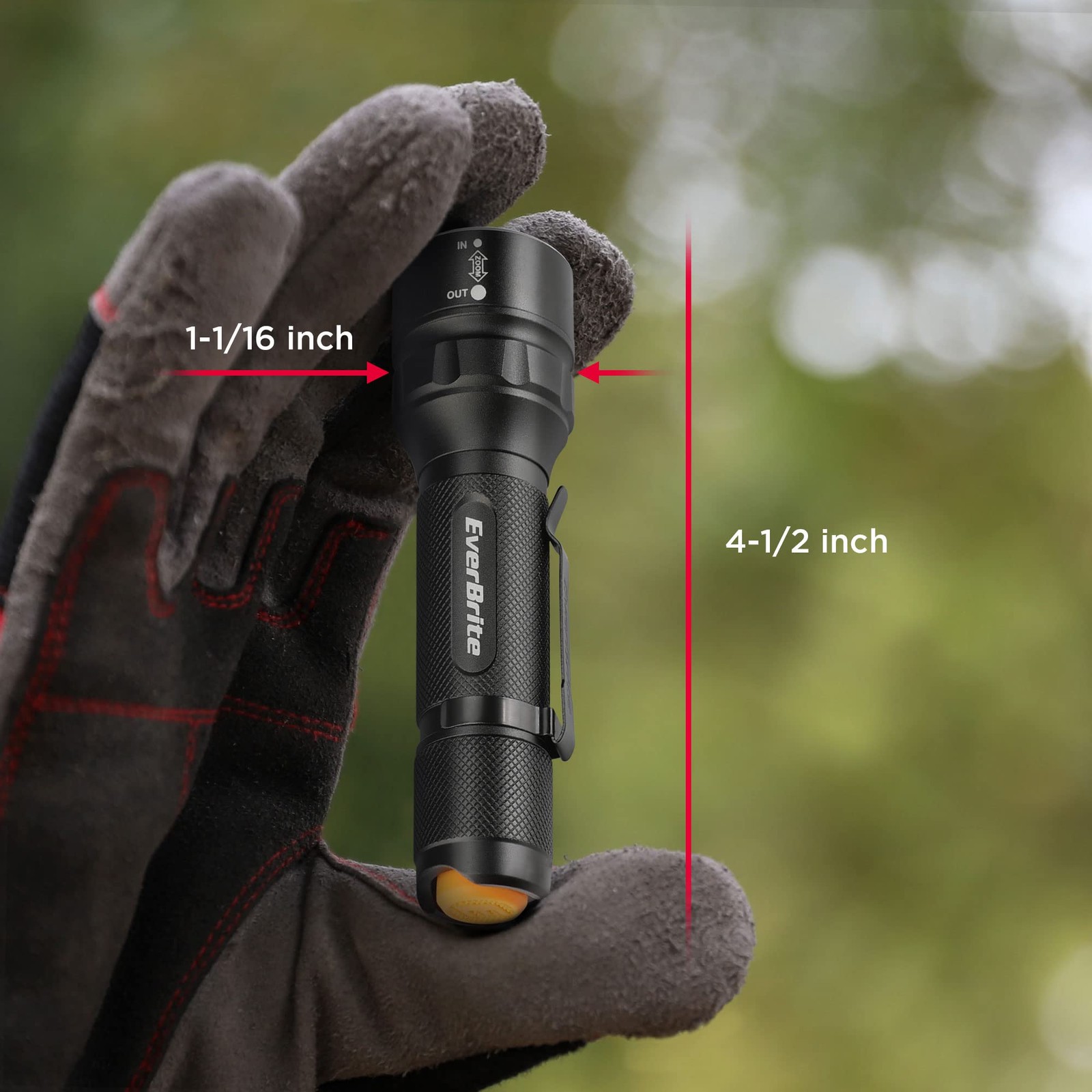 EverBrite 2-Pack 150 Lumens Super Small Mini LED Flashlight, Zoomable Flashlight