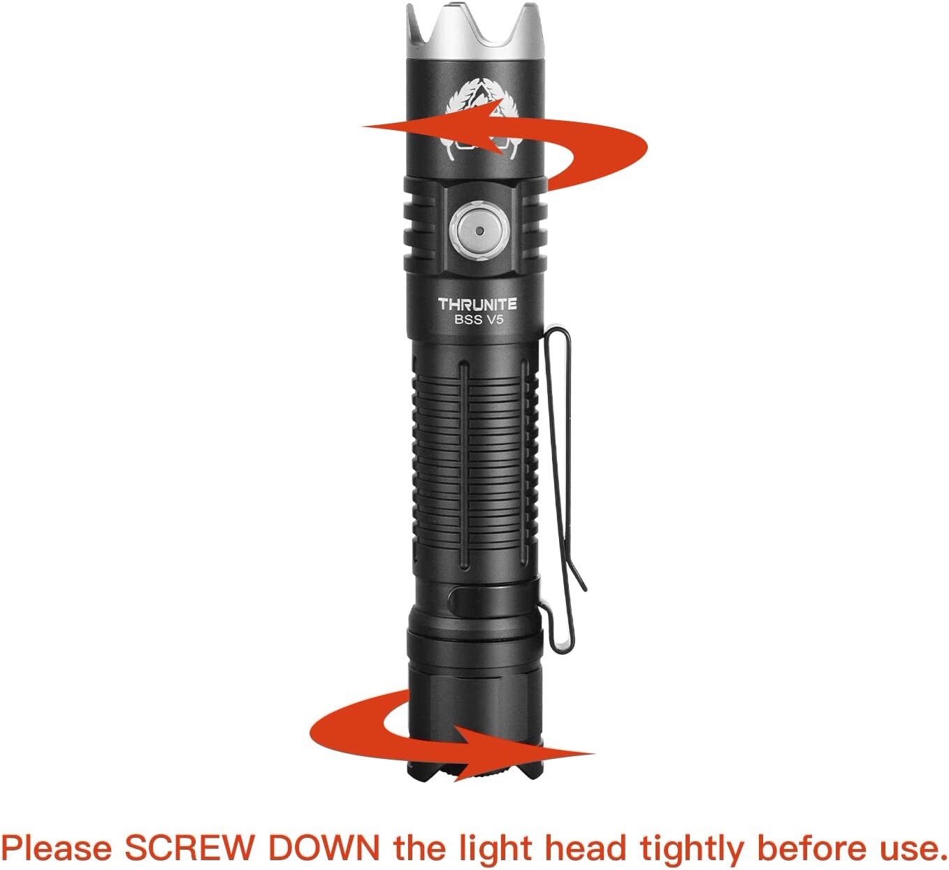 ThruNite BSS V5 LED Flashlight, USB Rechargeable Flashlight, Black – CW