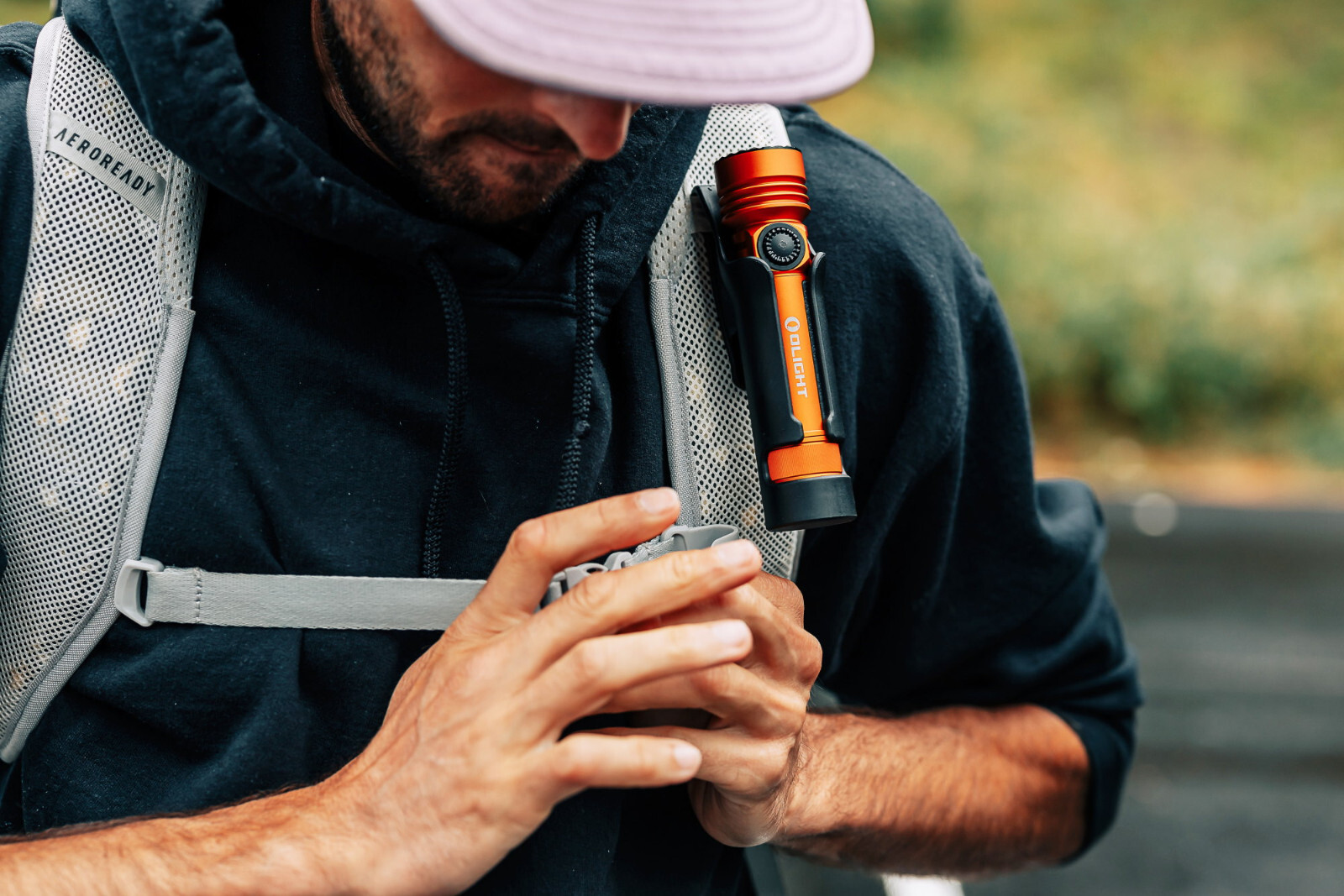 Olight Seeker 4 Pro Orange Flashlight, Versatile Holster, 4600L, Cool White