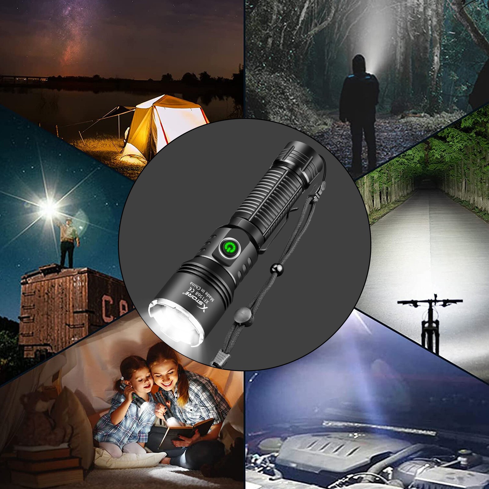 9900000LM Super Bright LED Flashlight Rechargeable Tactical 15W Torch Work Light