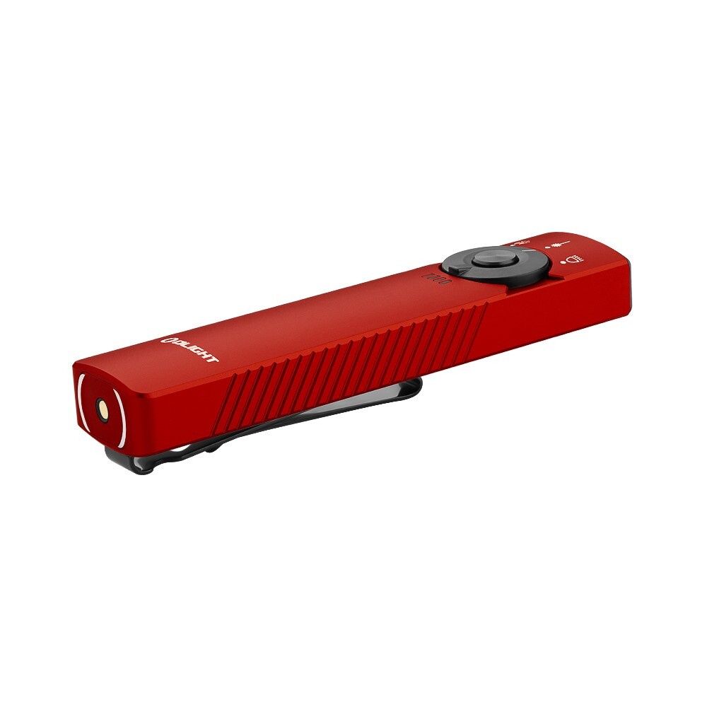 Olight Arkfeld Pro Red CW Flat EDC Flashlight, LED Light/Green Beam/UV, 1300 L