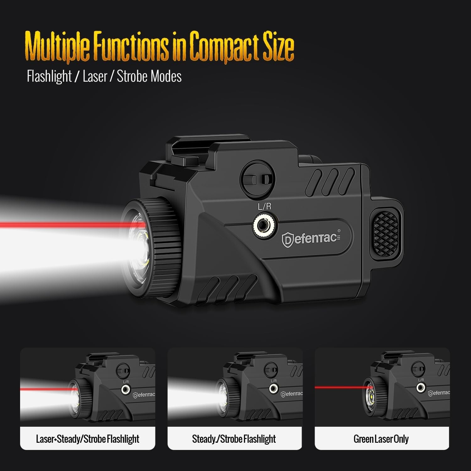 600 Lumens Tactical Flashlight Red Combo Strobe and Momentary Magnetic Charger