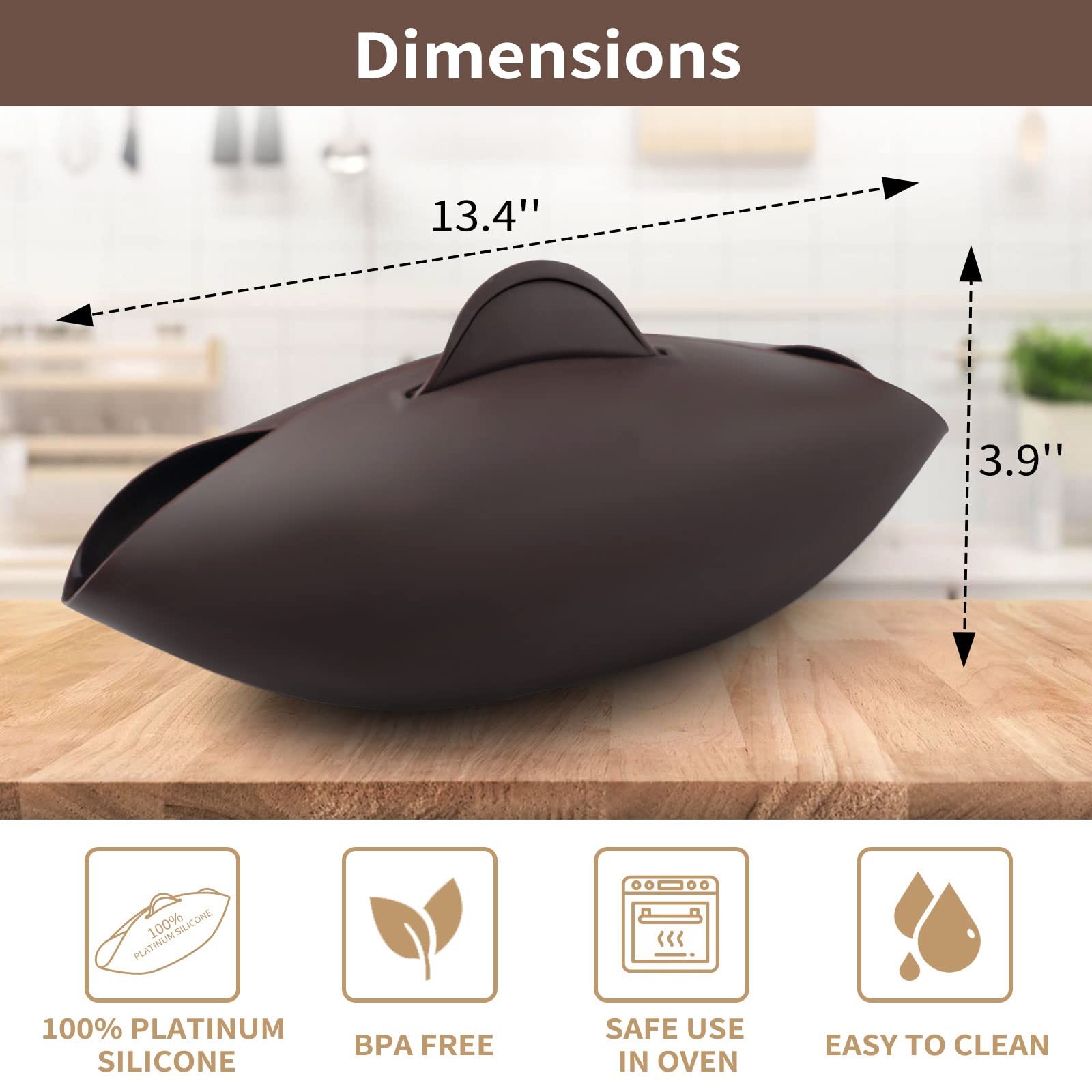 Silicone Bread Maker, Bowl Loaf Pan for Onesize, Brown