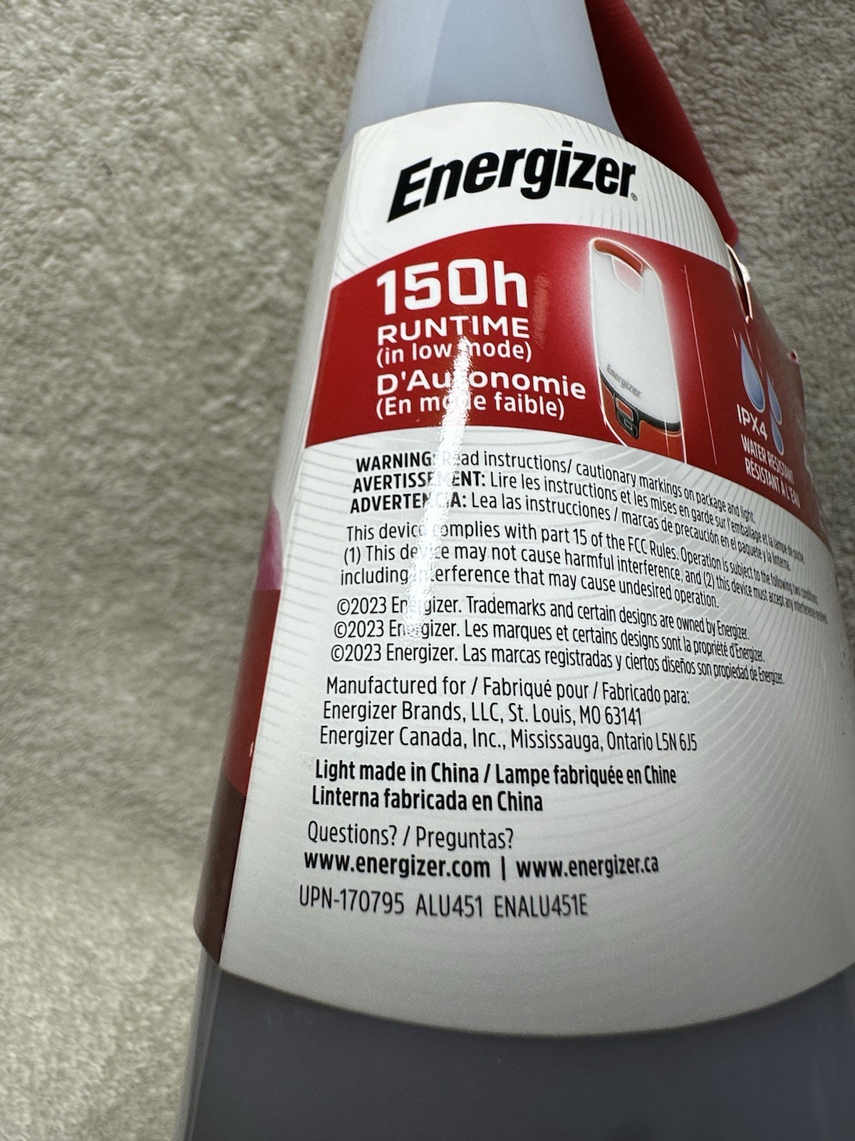 Energizer Vision LED 1200 Lumens USB Lantern Light & Phone Charger