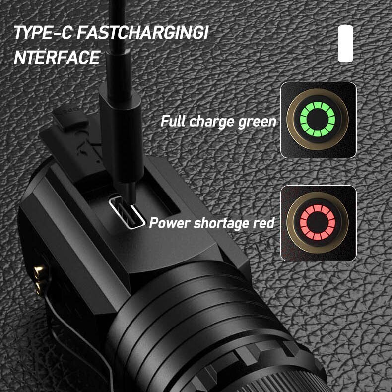 Powerful LED Flashlight Zoomable Rechargeable Portable Tactical Waterproof Torch