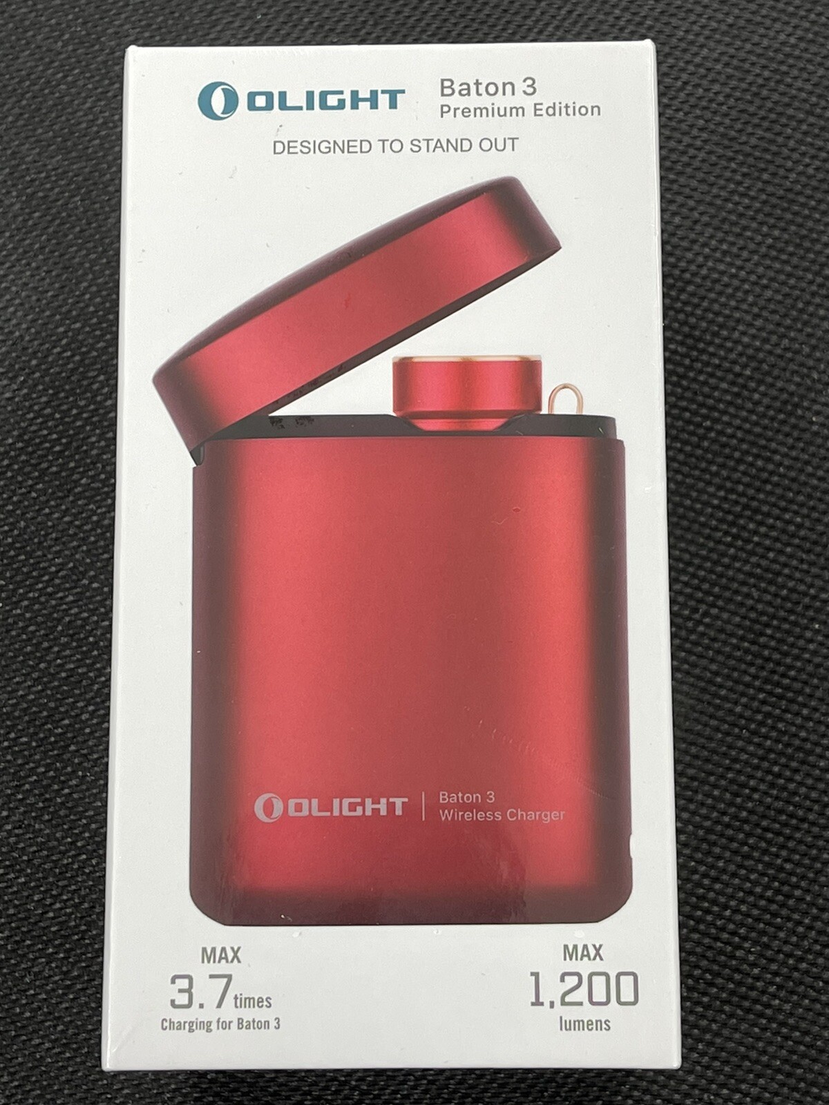 Olight Baton 3 Kit Red EDC Torch LED Flashlight Wireless Charger Rechargeable