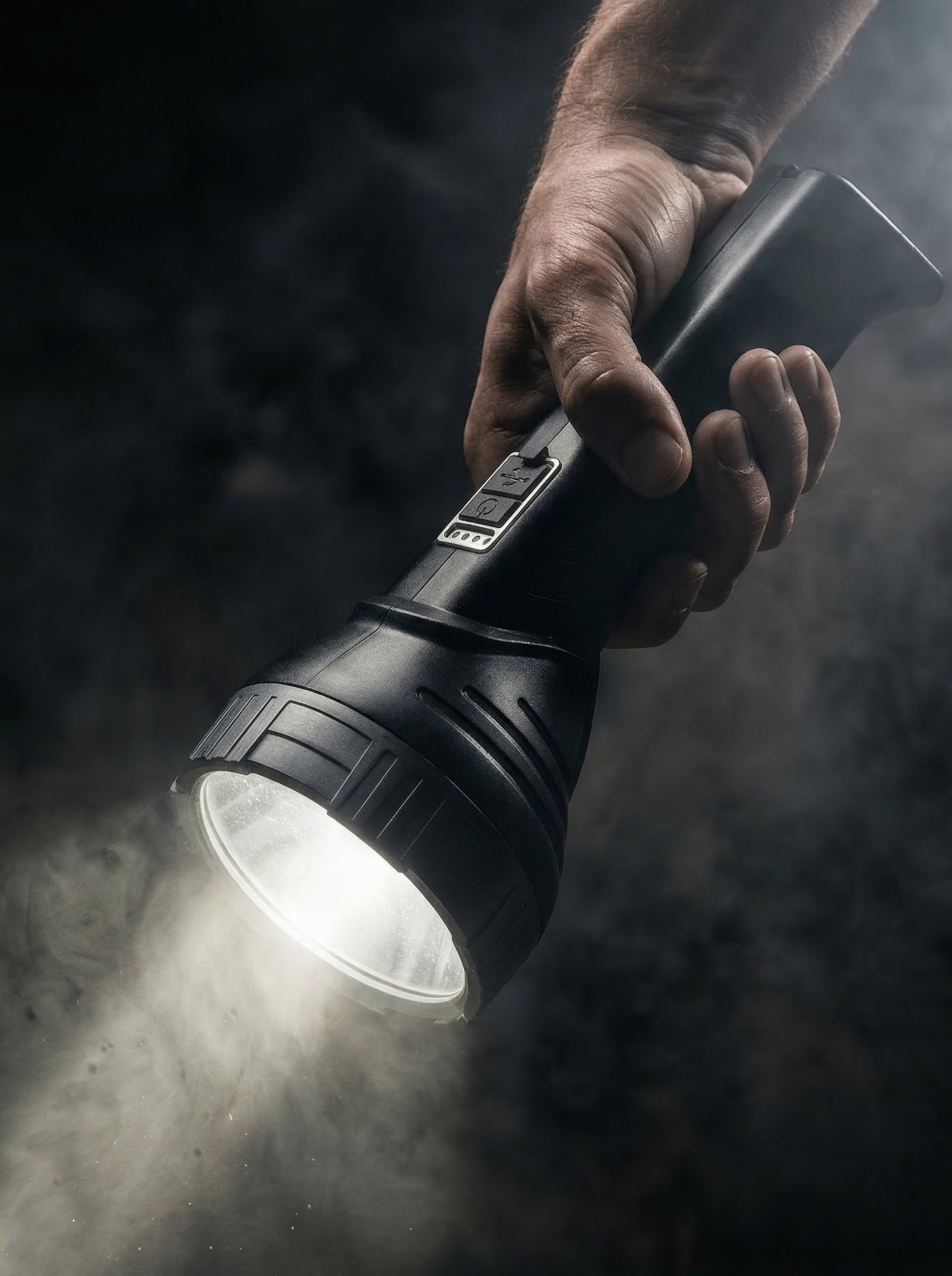 EVOLight – Rechargeable LED Flashlight with Built-in Power Bank – BLACK & GREEN