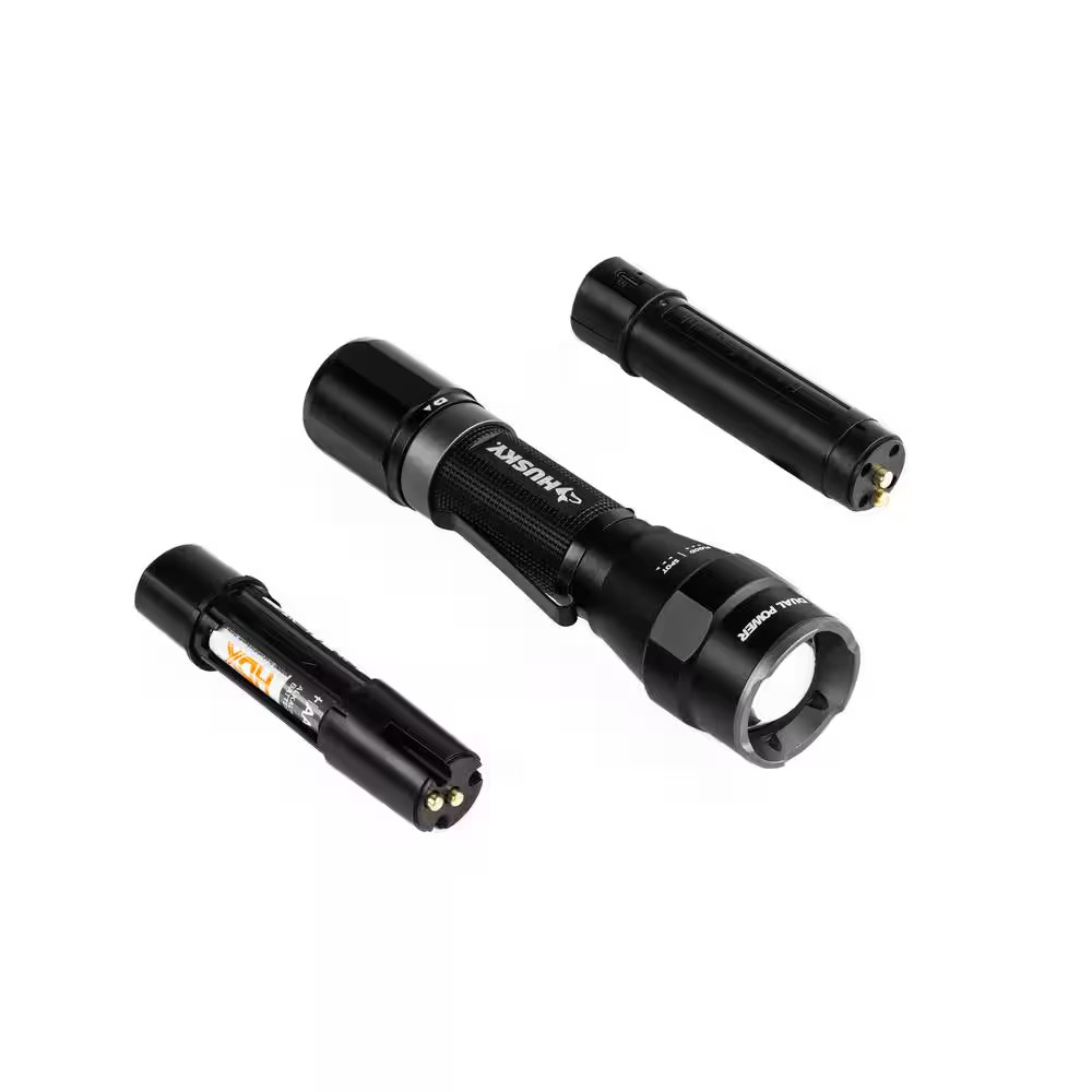 1200 Lumens Dual Power LED Rechargeable Focusing Flashlight