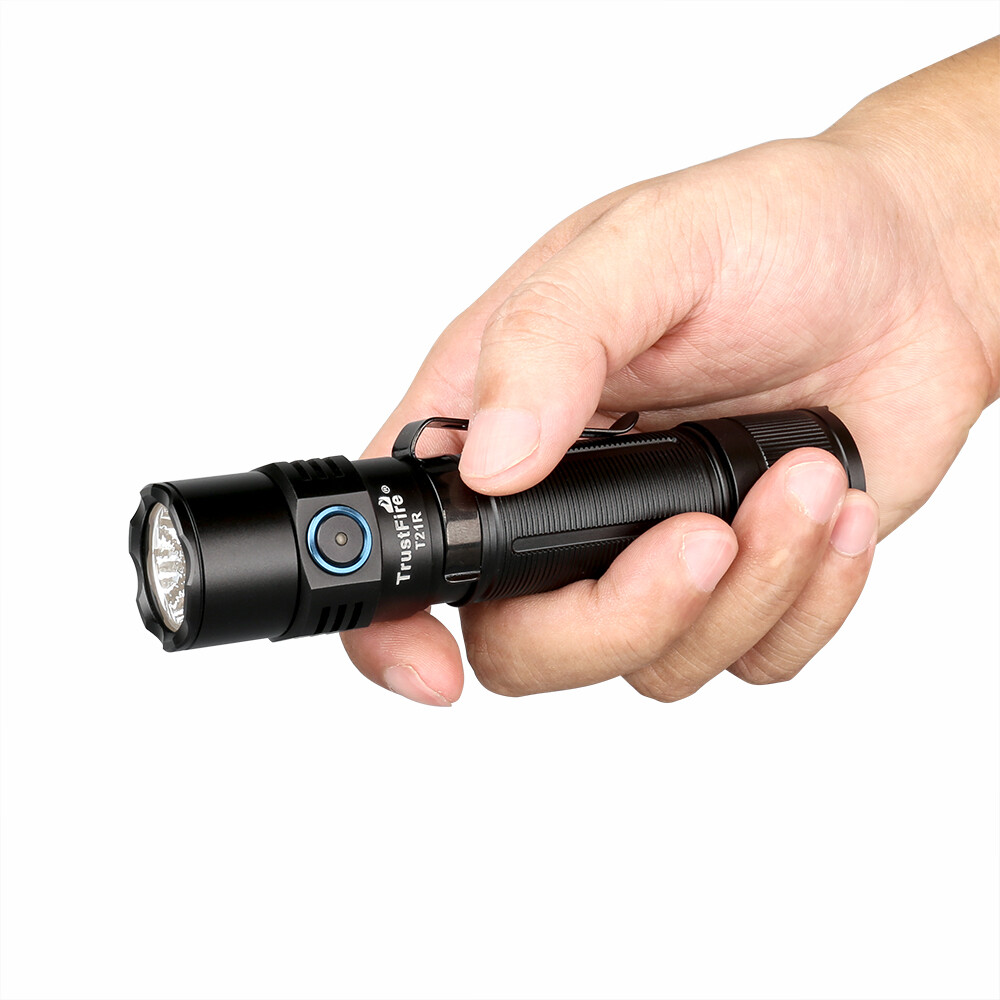 TrustFire T21R LED Flashlight – 5 Modes, 2600 Lumens, Tactical Charging Torch US
