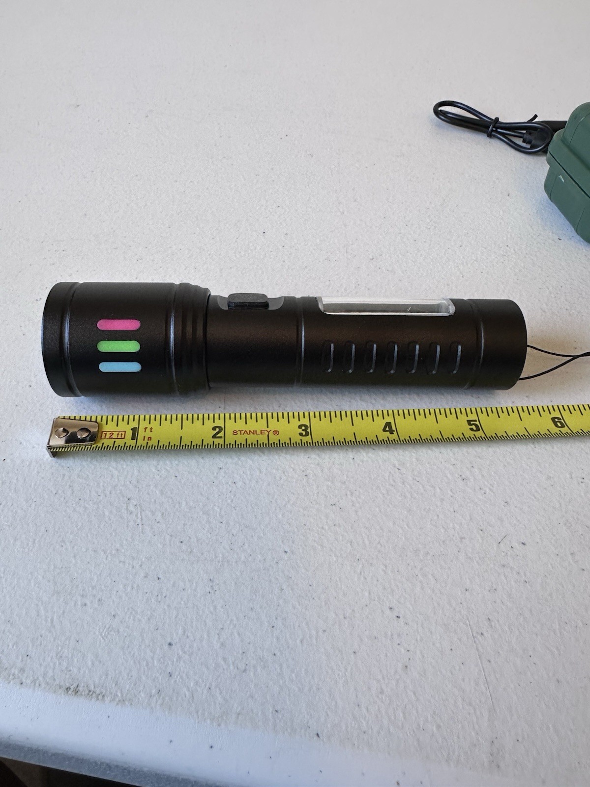 Rechargeable LED Flashlight Metal Torch 6 Modes USB Charge 15W + COB Light New