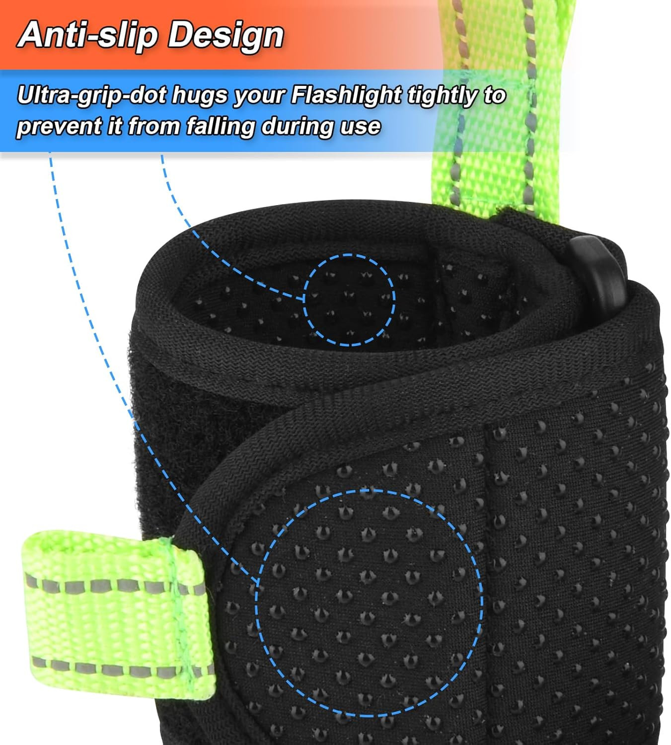 Inverted Flashlight Holder for Streamlight,Anti-Slip Nylon Strap with Carabiner,