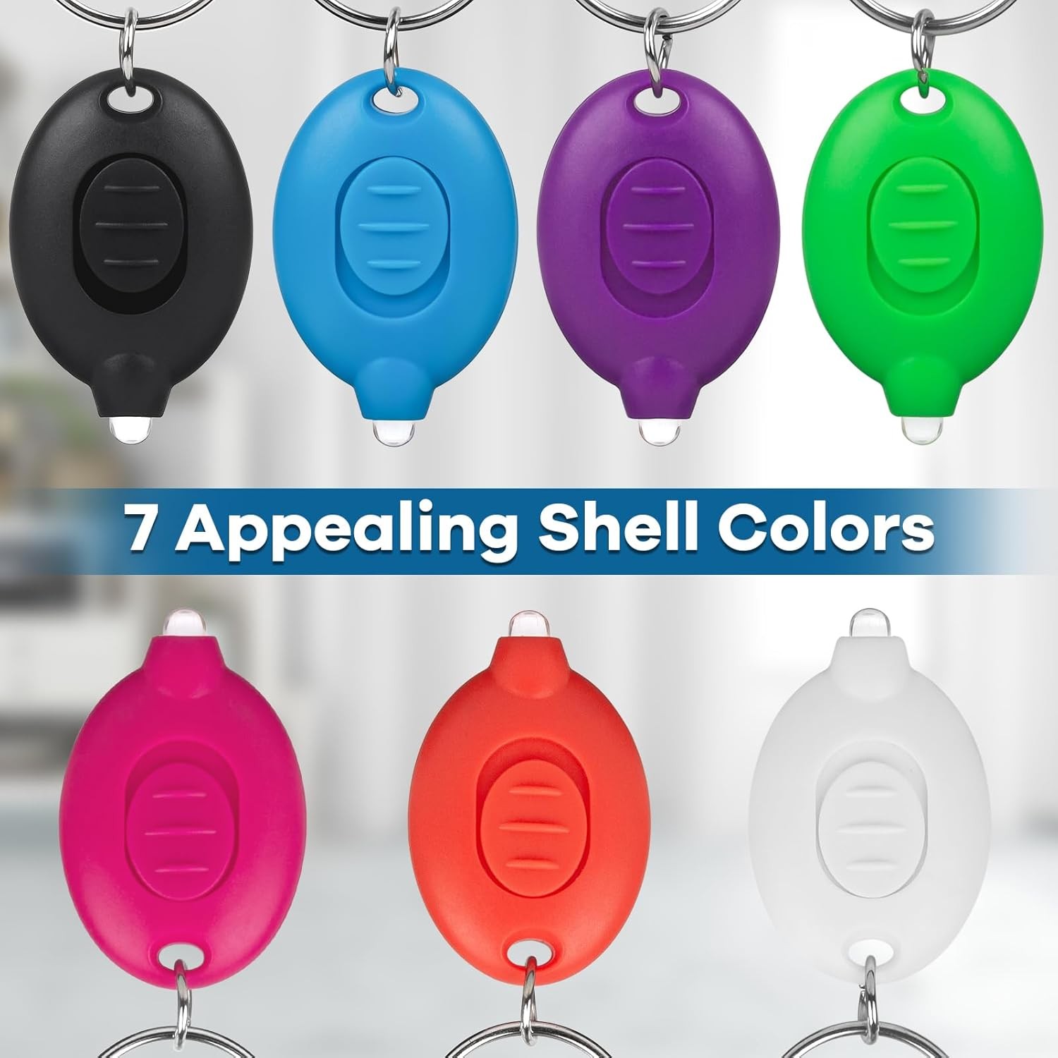 5Pcs Mini LED Keychain Flashlight Key Ring Light Bright Torch Outdoor Hiking USA