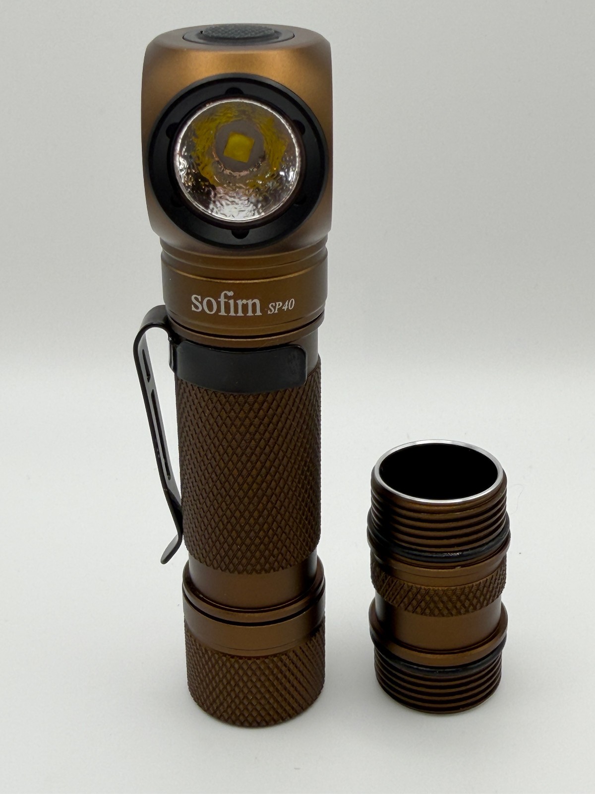 Sofirn SP40 1200 Lm Headlamp Flashlight Magnetic Endcap w/ 18650 & 18350 Li-ions