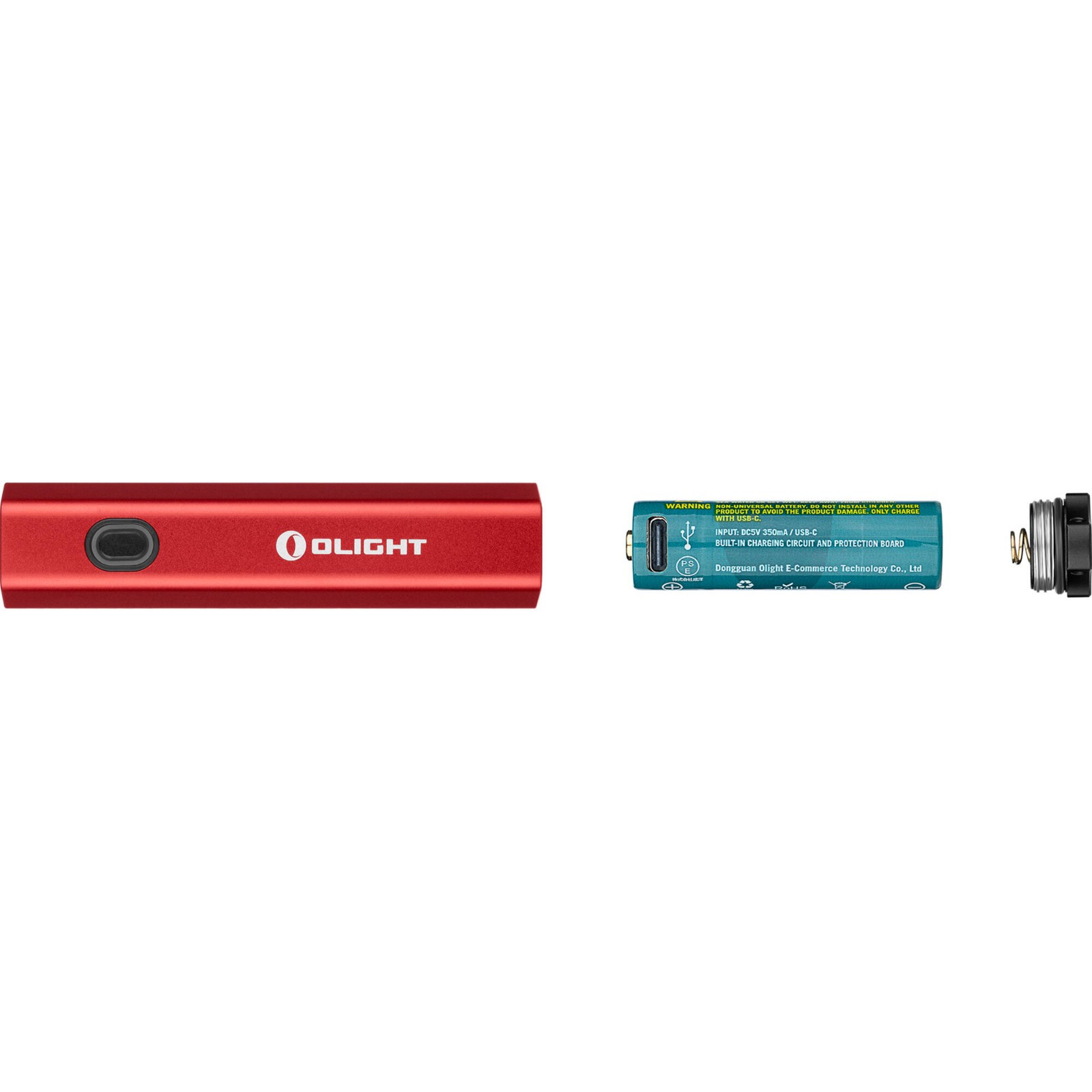 Olight Diffuse 700 Lumen EDC Pocket Flashlight, 6 Lighting Modes, Red