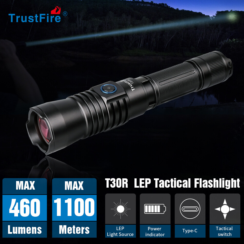 TrustFire White Laser Flashlight LEP 460Lumen Rechargeable Tactical Weapon Light