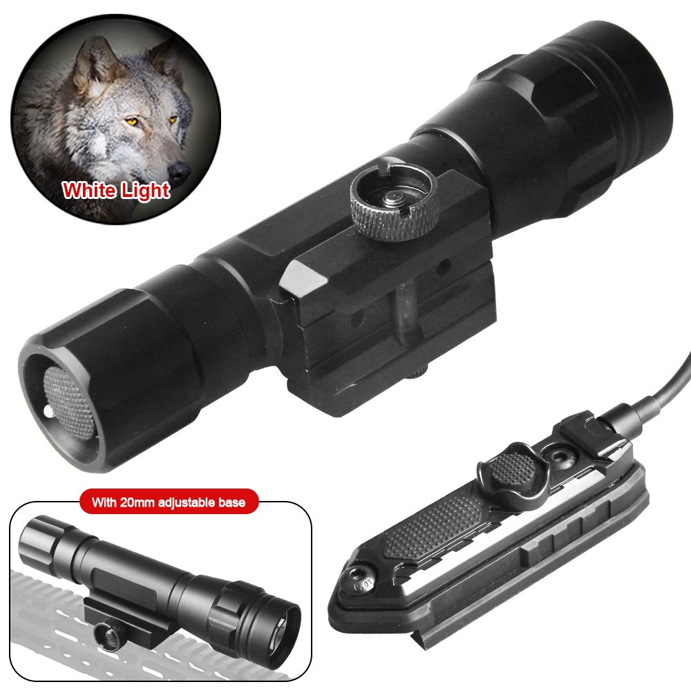 1200 LUMENS Hunting LED Flashlight Torch Mounted Green/Red/White Light + Switch