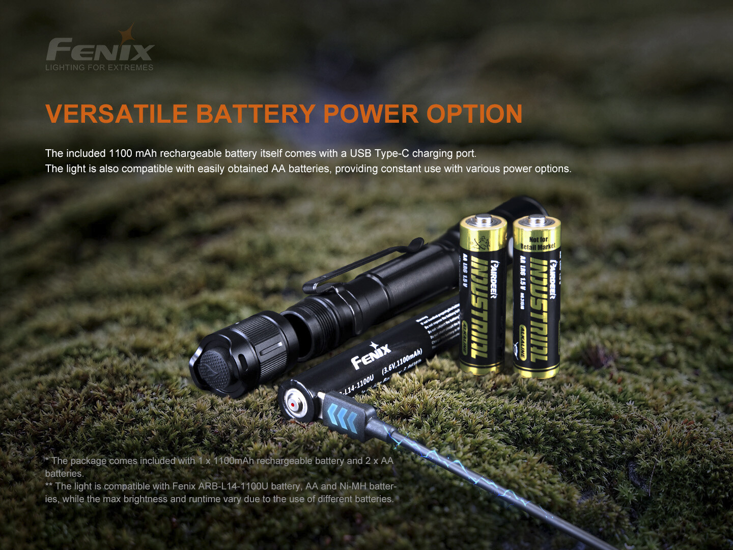 Fenix LD22 v2.0 800 Lumen Rechargeable EDC Flashlight