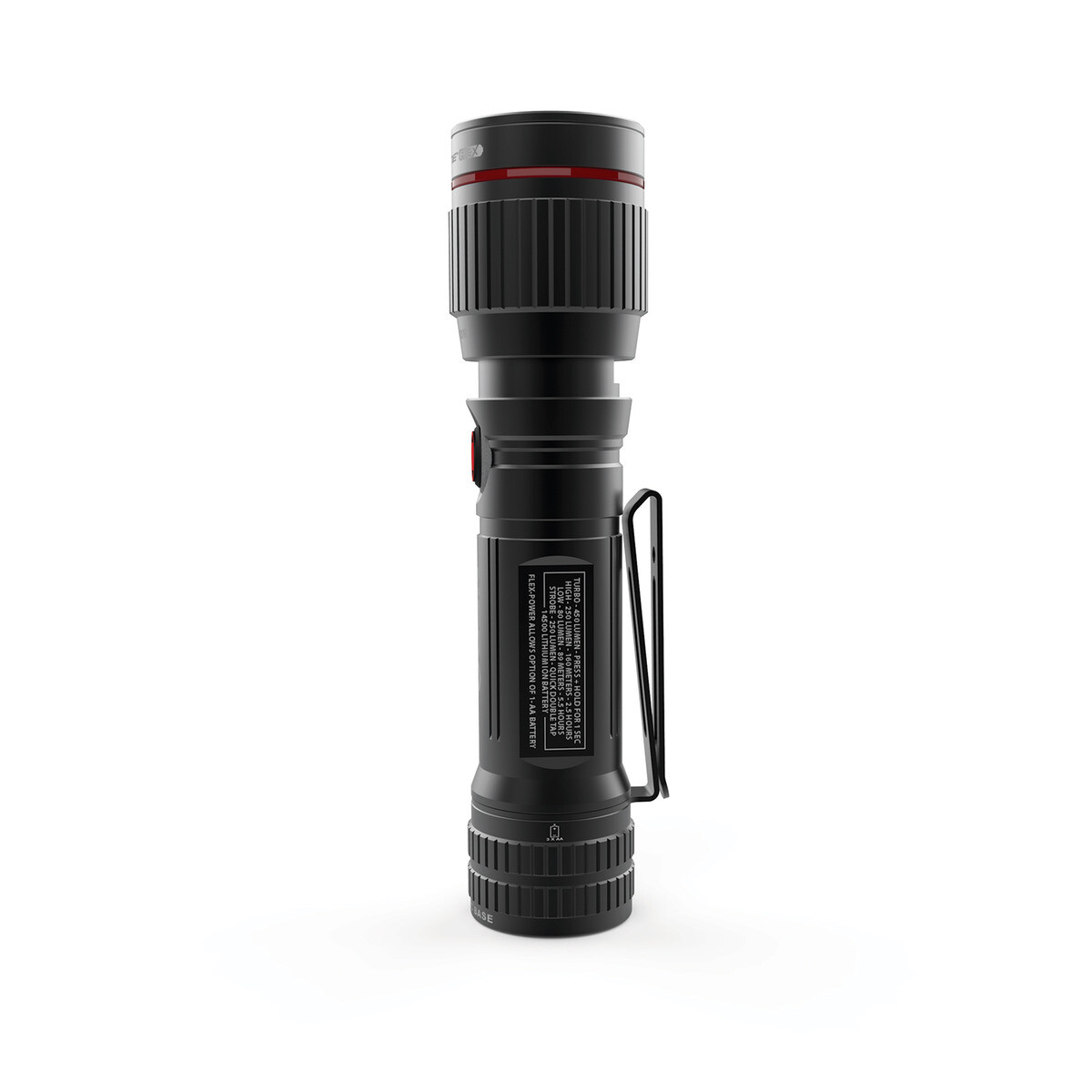 NEBO Redline Flex 450 Lumen Flashlight Pocket Light Rechargeable 6X Zoom w/ Clip