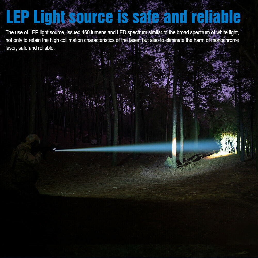 Tactical Trustfire T30R LEP Flashlight 1100m Range Type-C Charging, White La-ser