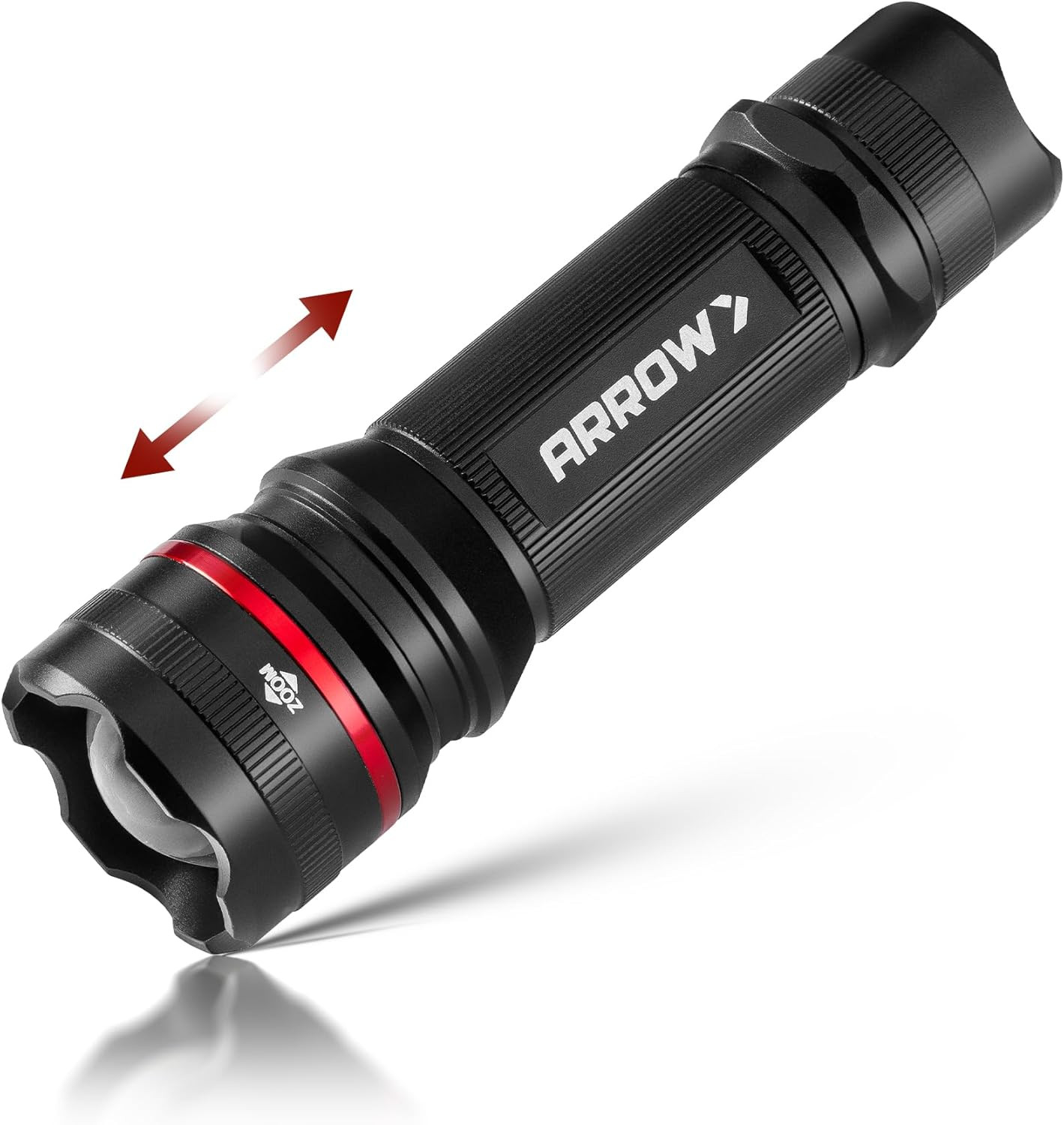 Arrow LED Flashlight 500 Lumens, Zoomable Flash Light with High-Low-Strobe Modes