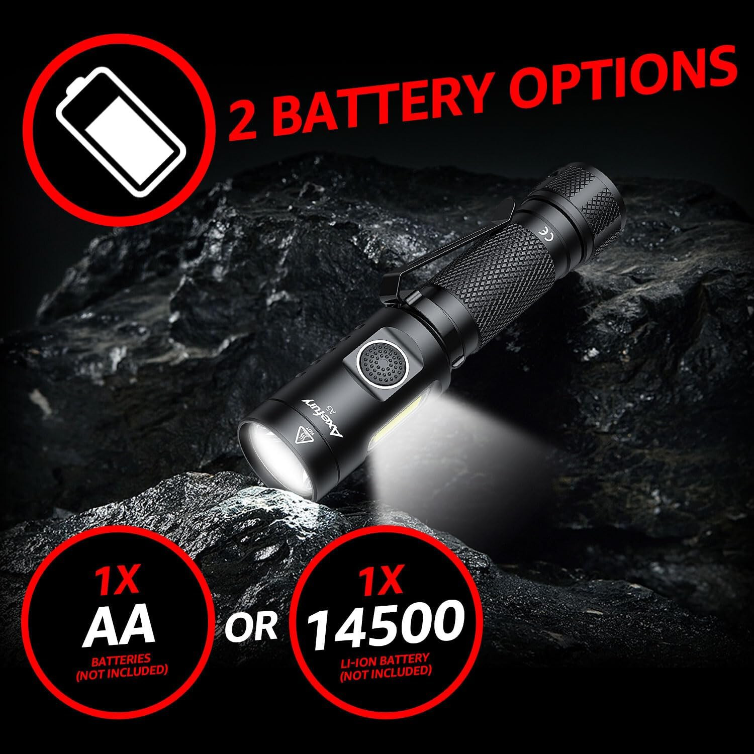 Flashlight, Magnetic LED Flashlight, Super Bright Tactical Flashlight, Cob Work