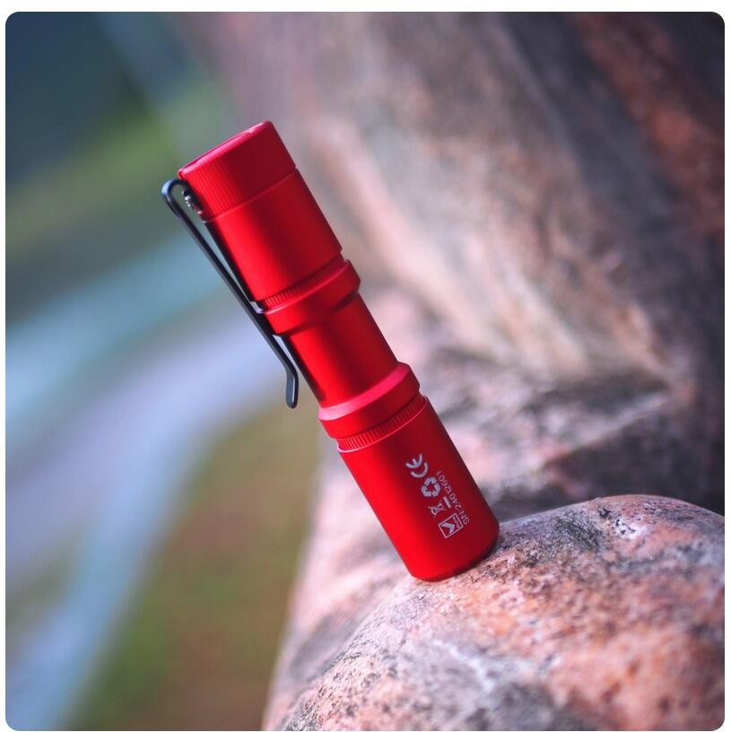 Mankerlight E05-II Red AA EDC Flashlight 1300/800 Lumen MINI Pocket Torch