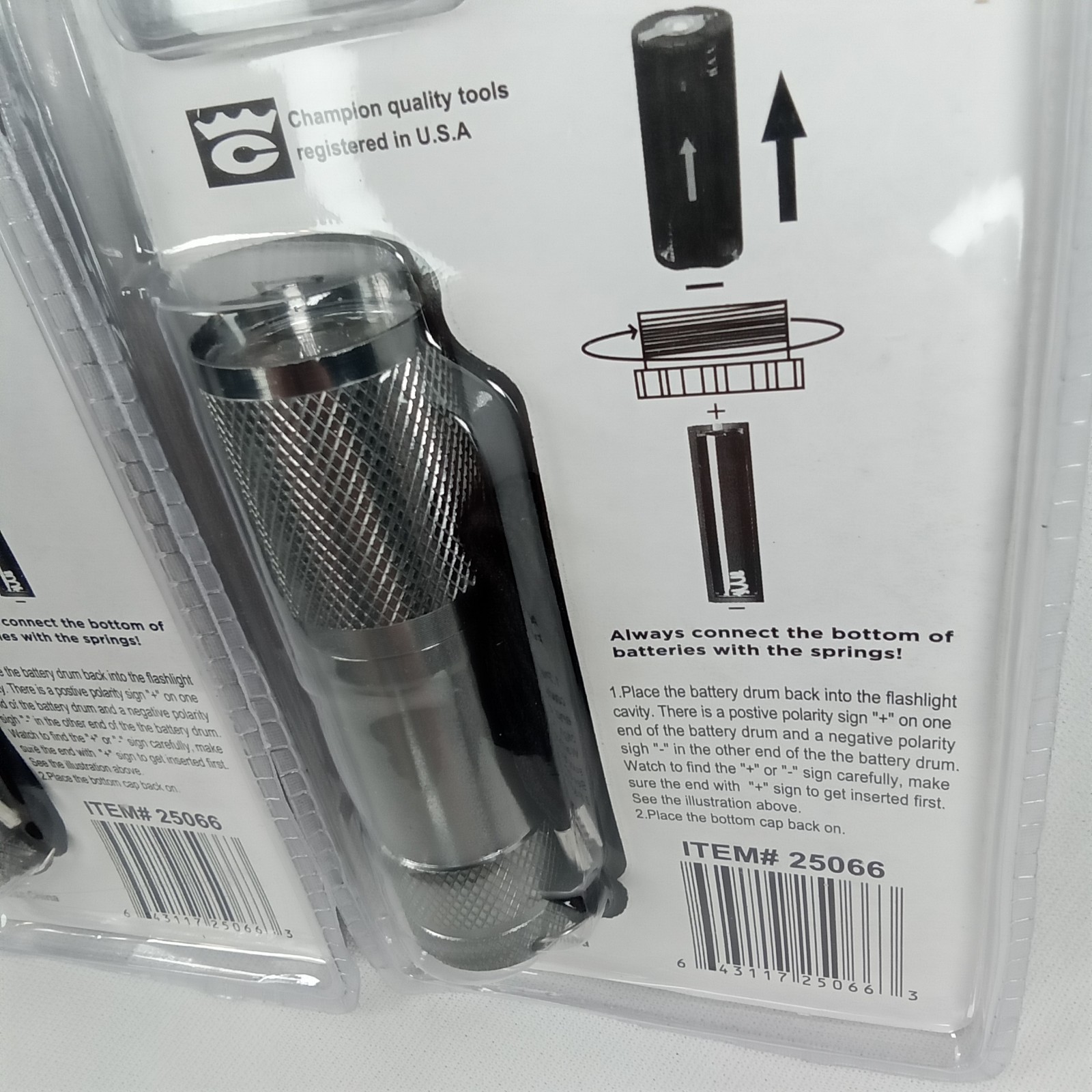 Vintage Tech 9 LED Light Flashlight Set Of 2 Champion Quality Tools Sealed 2000s