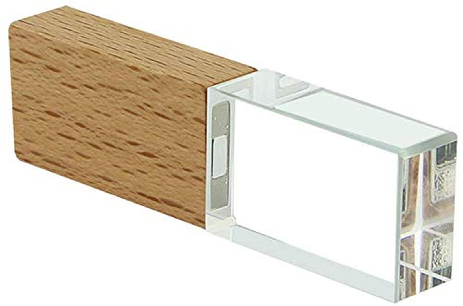 32GB USB Flash Drive, Crystal Clear Glass LED Light Pen Drive, Fast Speed Mem…