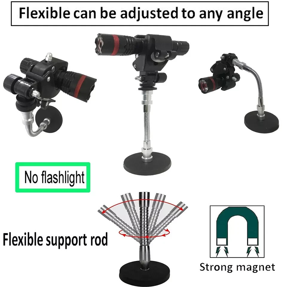 Magnetic Base Mount Flashlight Mounting Brackets Flashlight Holder – Strong M…