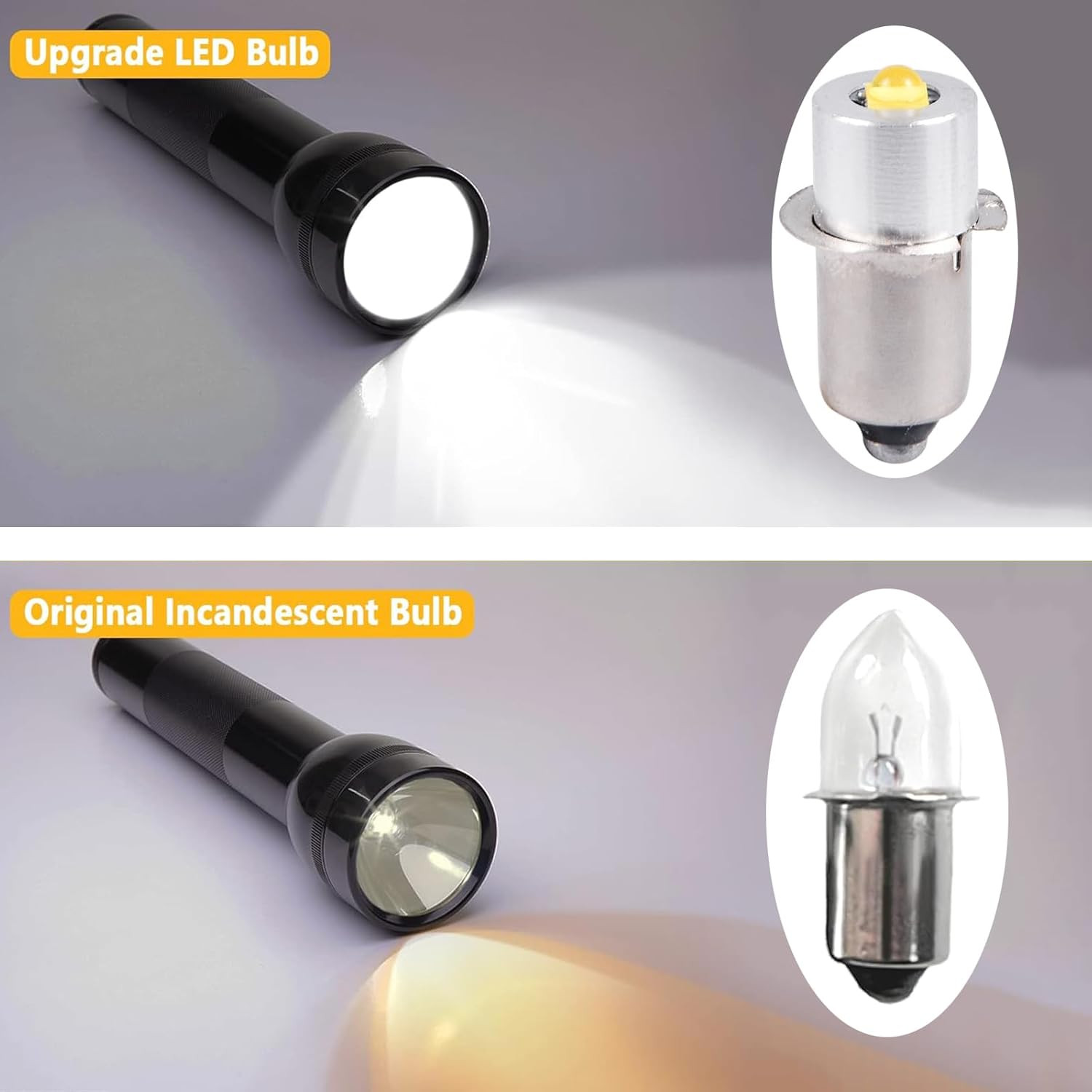P13.5S LED Flashlight Bulb 3W DC 3-12V LED Conversion Kit for Compatible with…