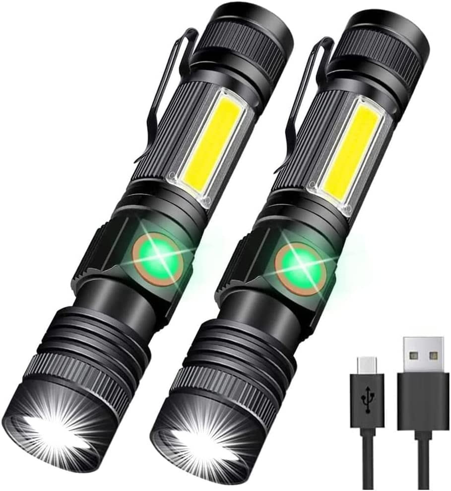 Flashlight USB Rechargeable, Magnetic LED Flashlight, Super Bright LED Tactical