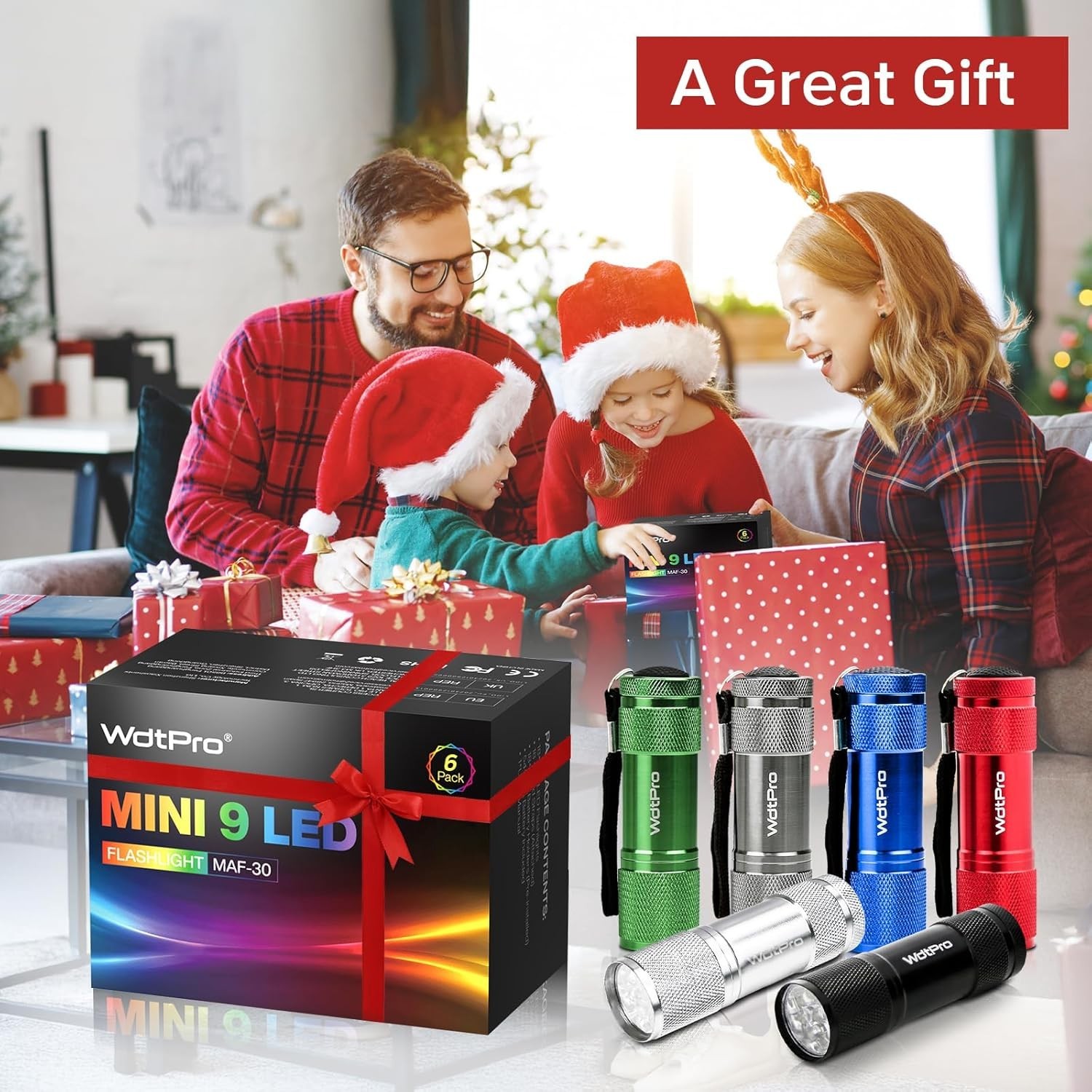 LED Mini Flashlights, Super Bright Flashlight with Lanyard, Assorted Colors -…