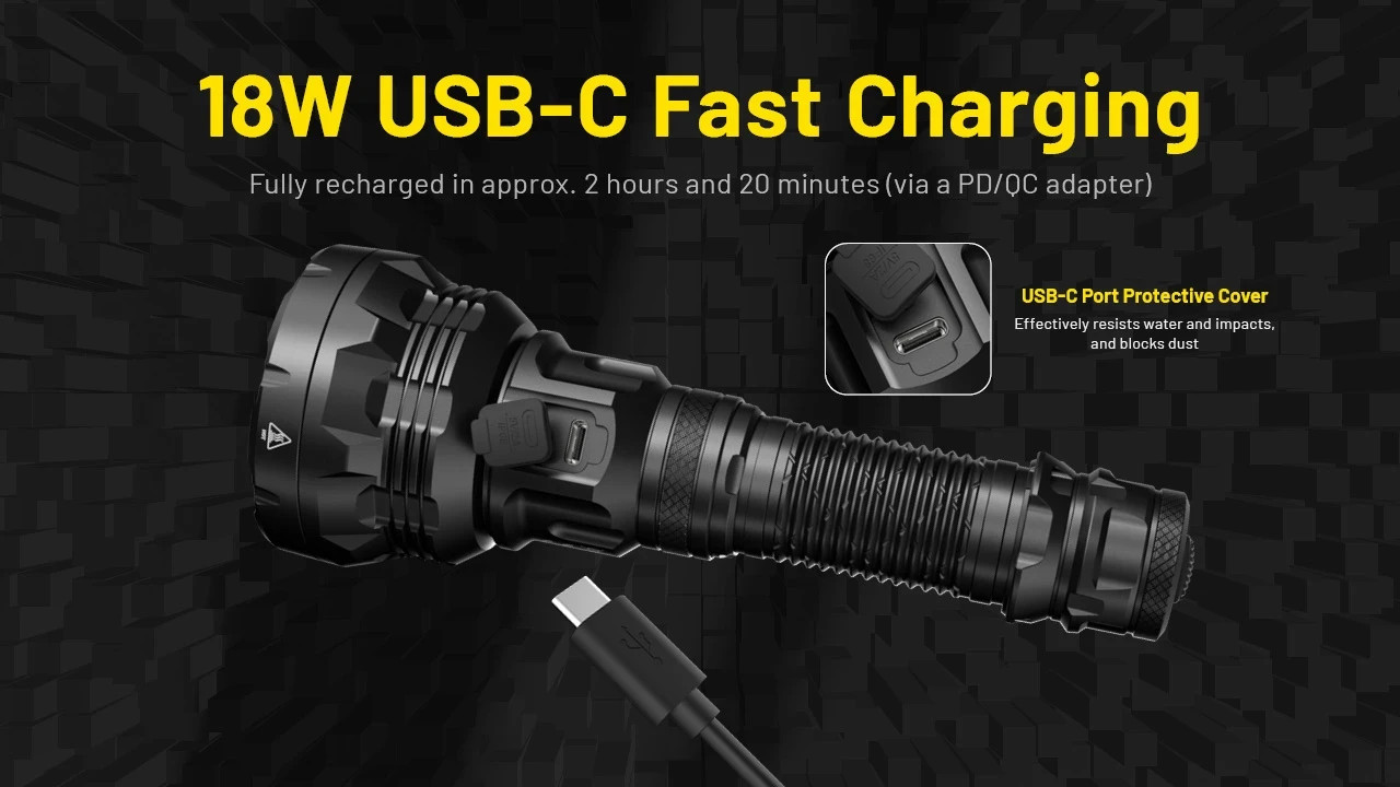 Nitecore P40 Flashlight 3171 Yards Ultra Long Throwing Rechargeable LEP Light