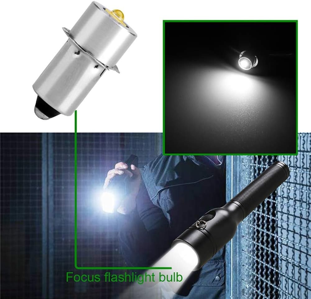 Bright 3W Daylight White LED Bulb for Maglight Flashlight – 30,000hr Lifespan