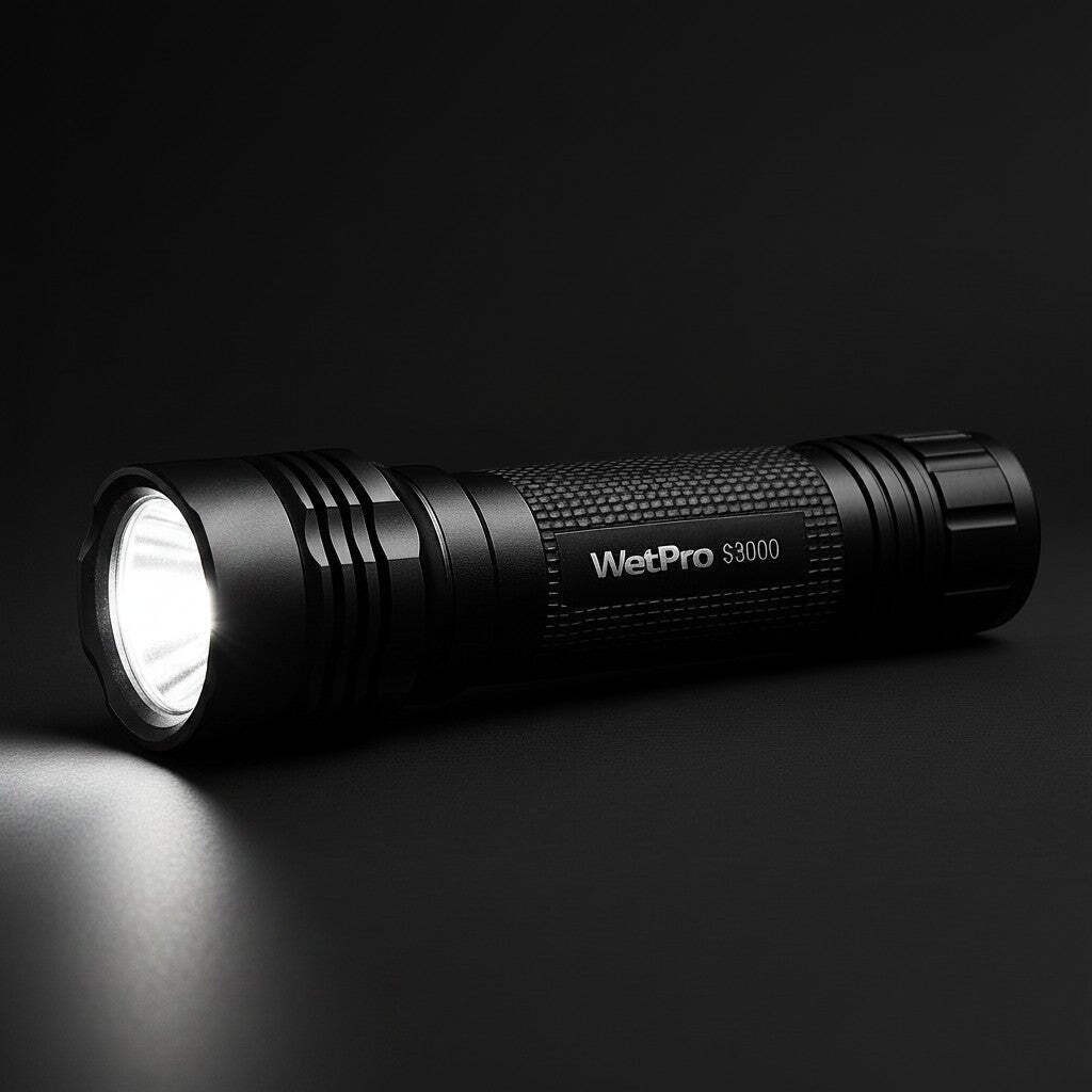 WatPro S3000 LED Flashlight 3000 Lumens Rechargeable