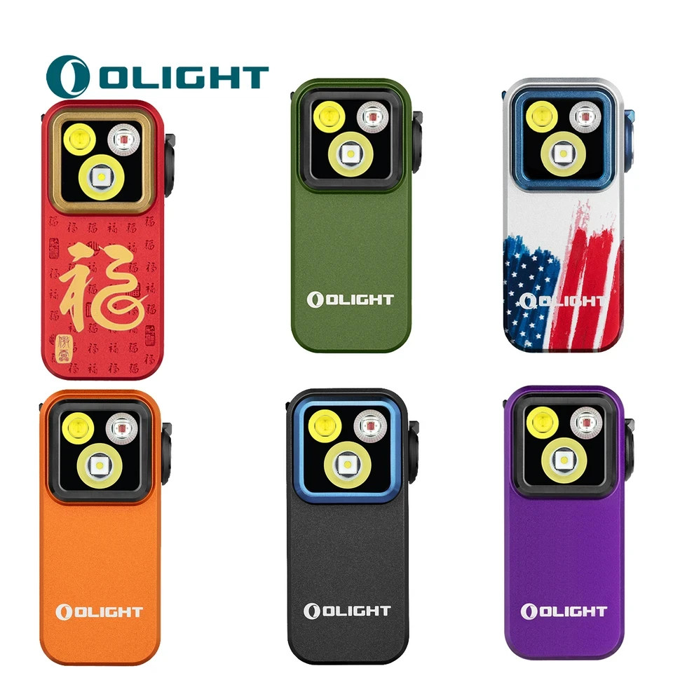 Olight Oclip Pro Ancient Script Limited Edition Clip Flashlight Red Light 500 LM