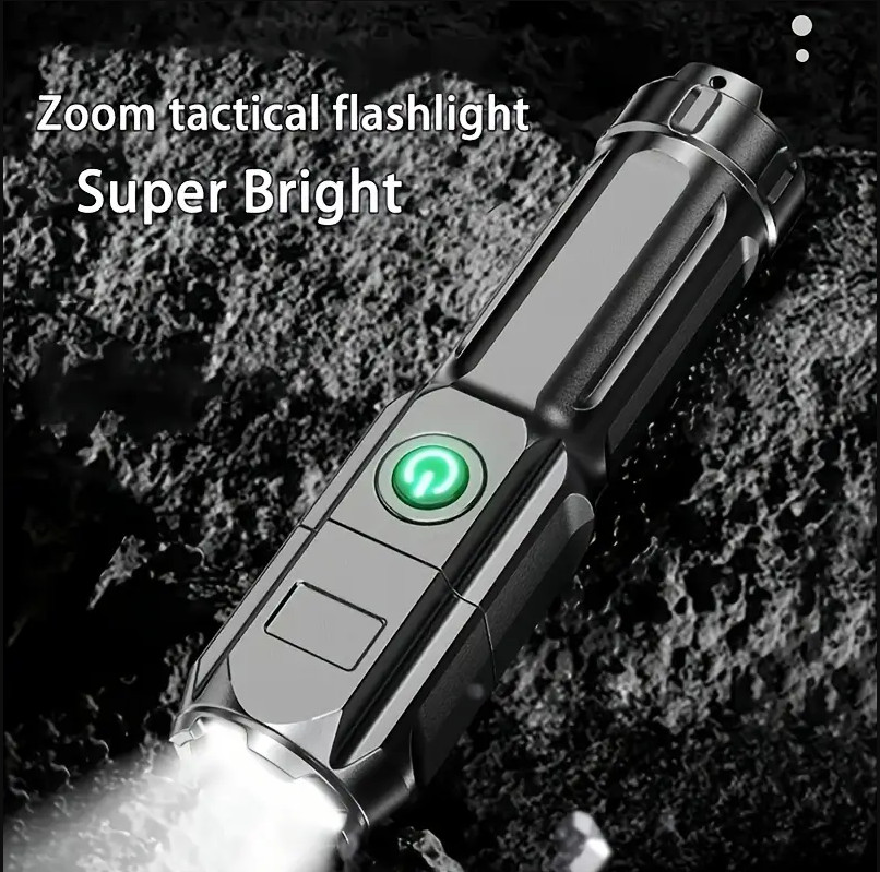 1 PC Portable Rechargeable Flashlight – Strong Light Torch for Household Use NEW