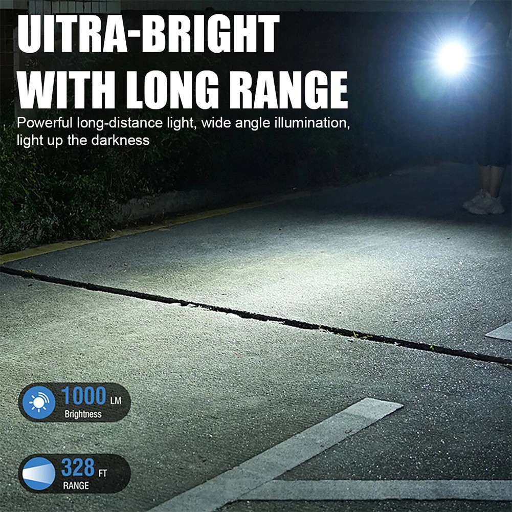 Rechargeable Flashlight, 900 Lumens Portable Light for EDC Camping, Emergency