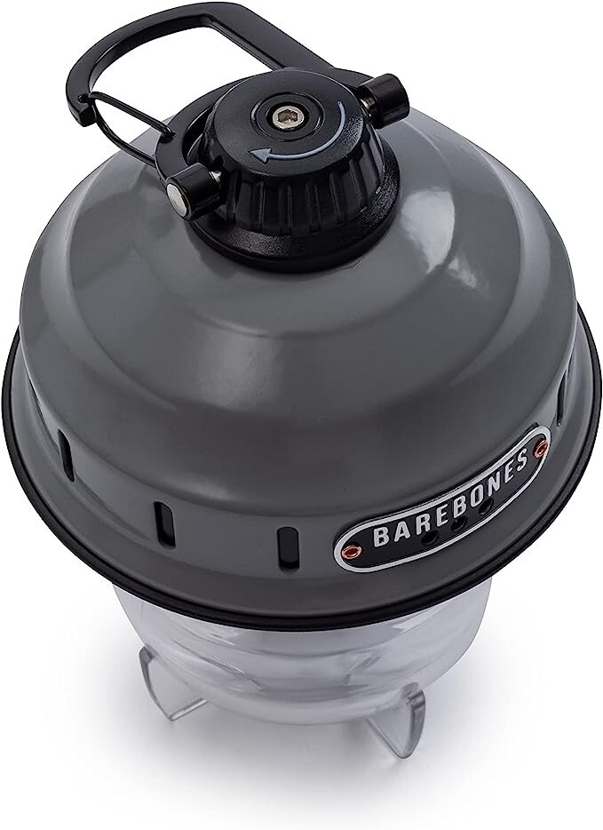 Barebones Living Beacon Hanging Lantern Slate Stamped Steel Rechargeable Battery