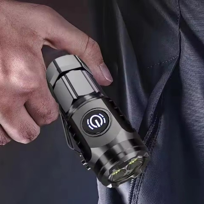 3PCS Three-Eyed Mini Flashlight Flash Super Power Waterproof Outdoor Travel