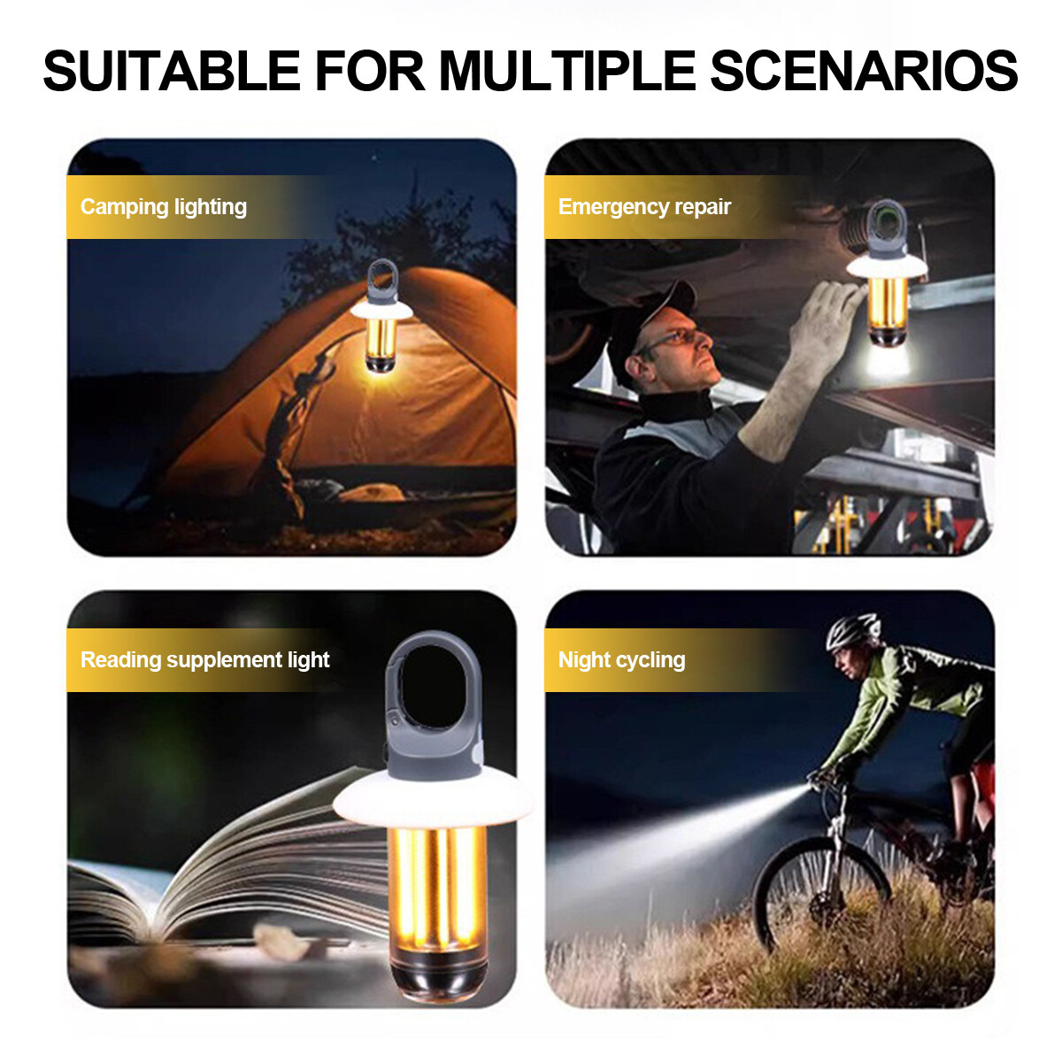 Usb Rechargeable Led Camping Light Torch Powerful Outdoor Bulb Super Brightness