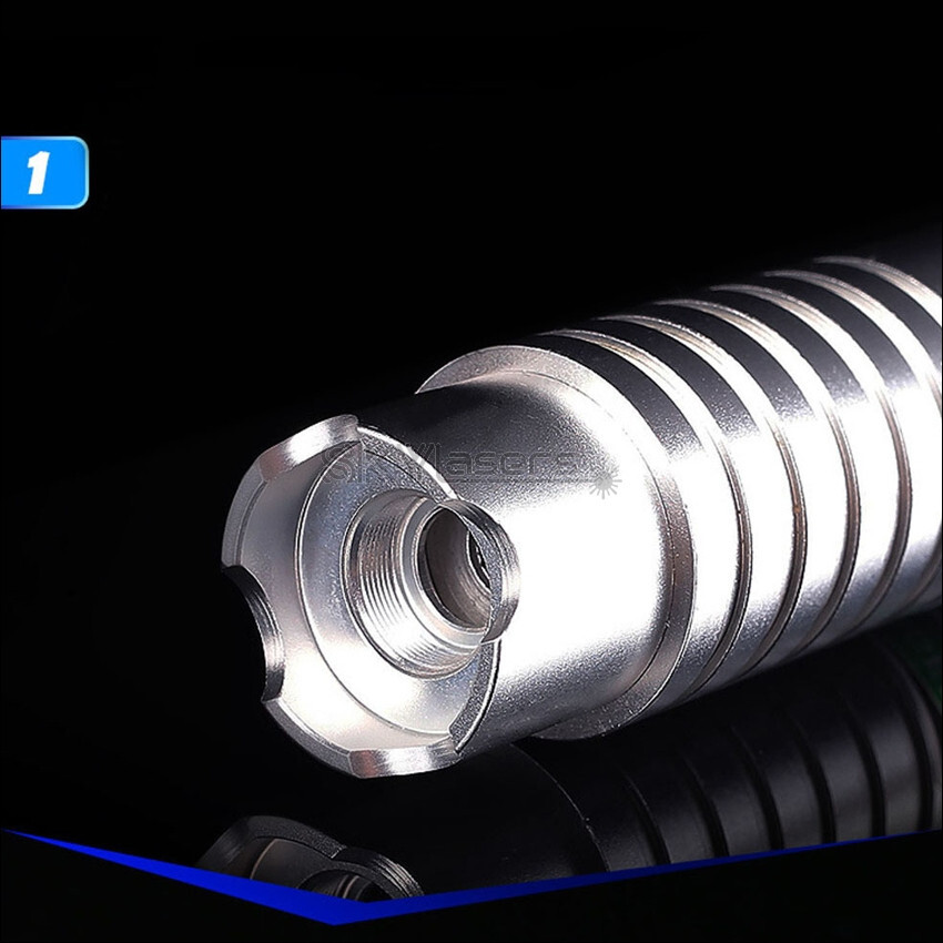 Handheld Flashlight 450nm Adjustable Focus Blue Visible Beam light+Star cap
