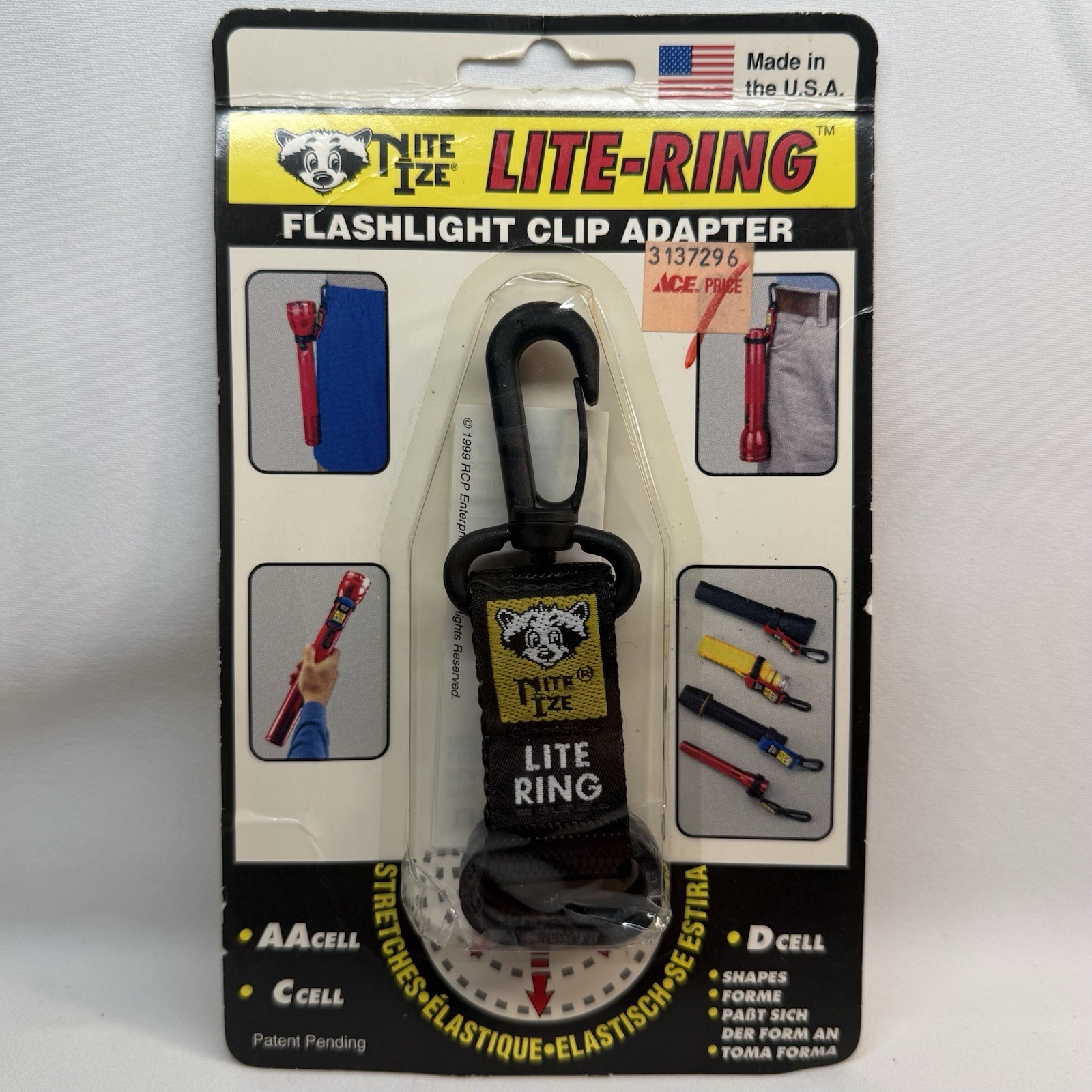 Vintage NITE IZE Lite-Ring Flashlight Clip Adapter Mag-Lite Belt Holder – NOS