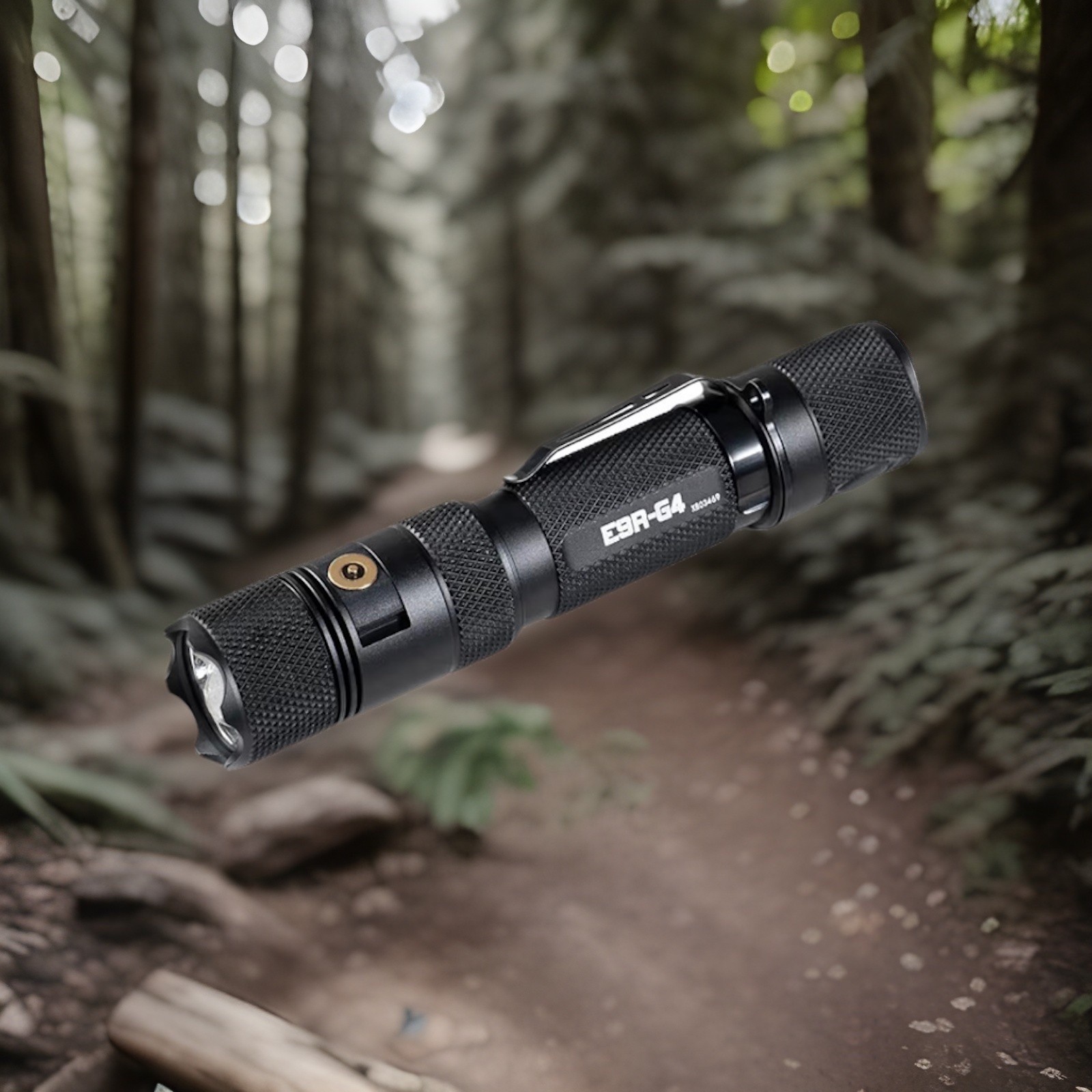PowerTac E9R G4 Tactical Rechargeable LED Flashlight with Magnetic & USB Chargin