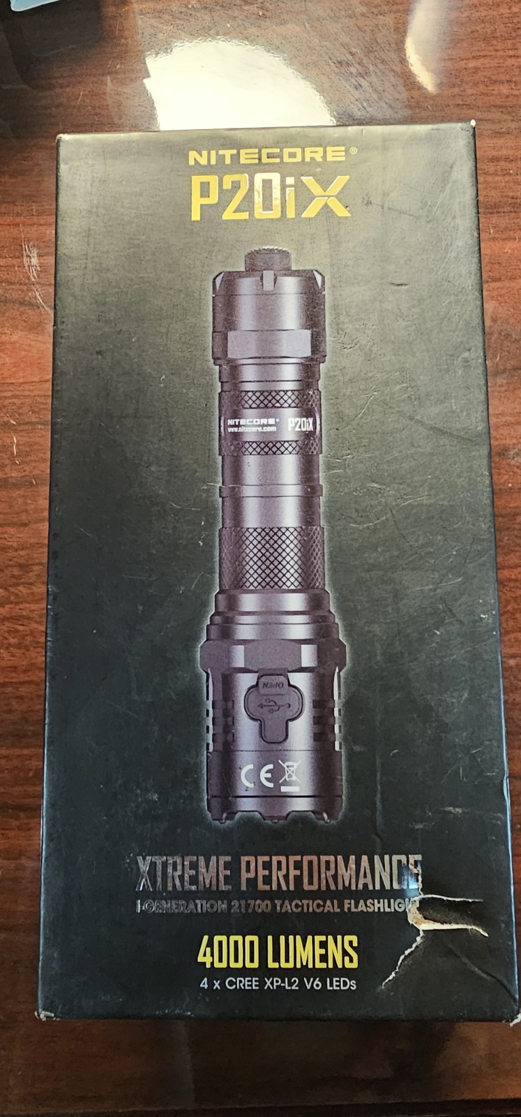 NITECORE P20iX 4000 Lumen USB-C Rechargeable Tactical Flashlight And Battery