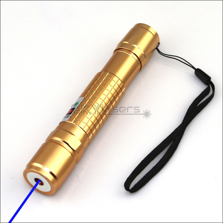 1mw Adjustable Focus Blue Light Pen Visible Beam Light Flashlight 450nm