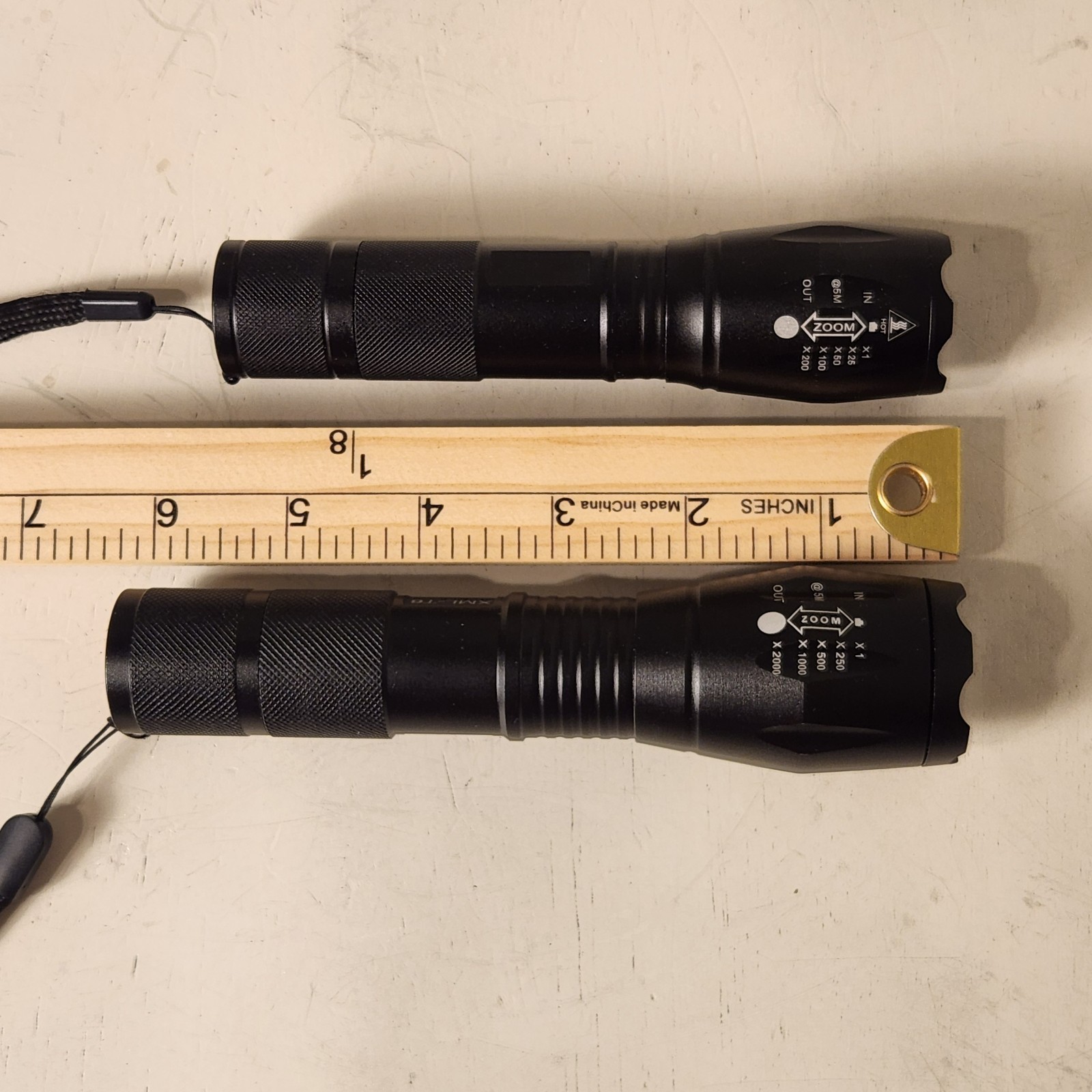2 Pack Tactical Flashlight XML-T6 LED Zoomable Military Torch Light Unbranded